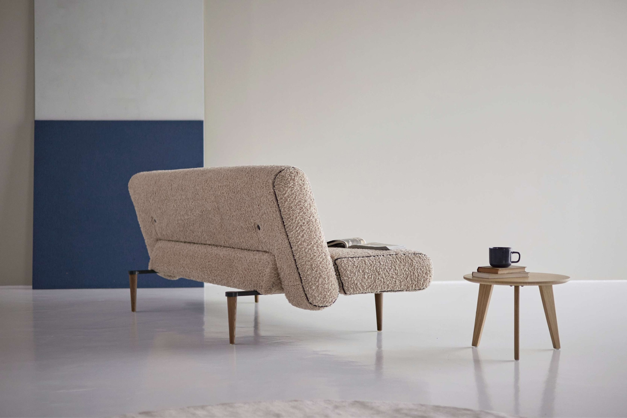 INNOVATION LIVING ™ Schlafsofa »Unfurl Bettsofa, Klappsofa, Gästebett, Couch, Schlaffunktion«, 3-stufig klappbar, Teddy Stoff, bequem, als Dauerschläfer geeignet