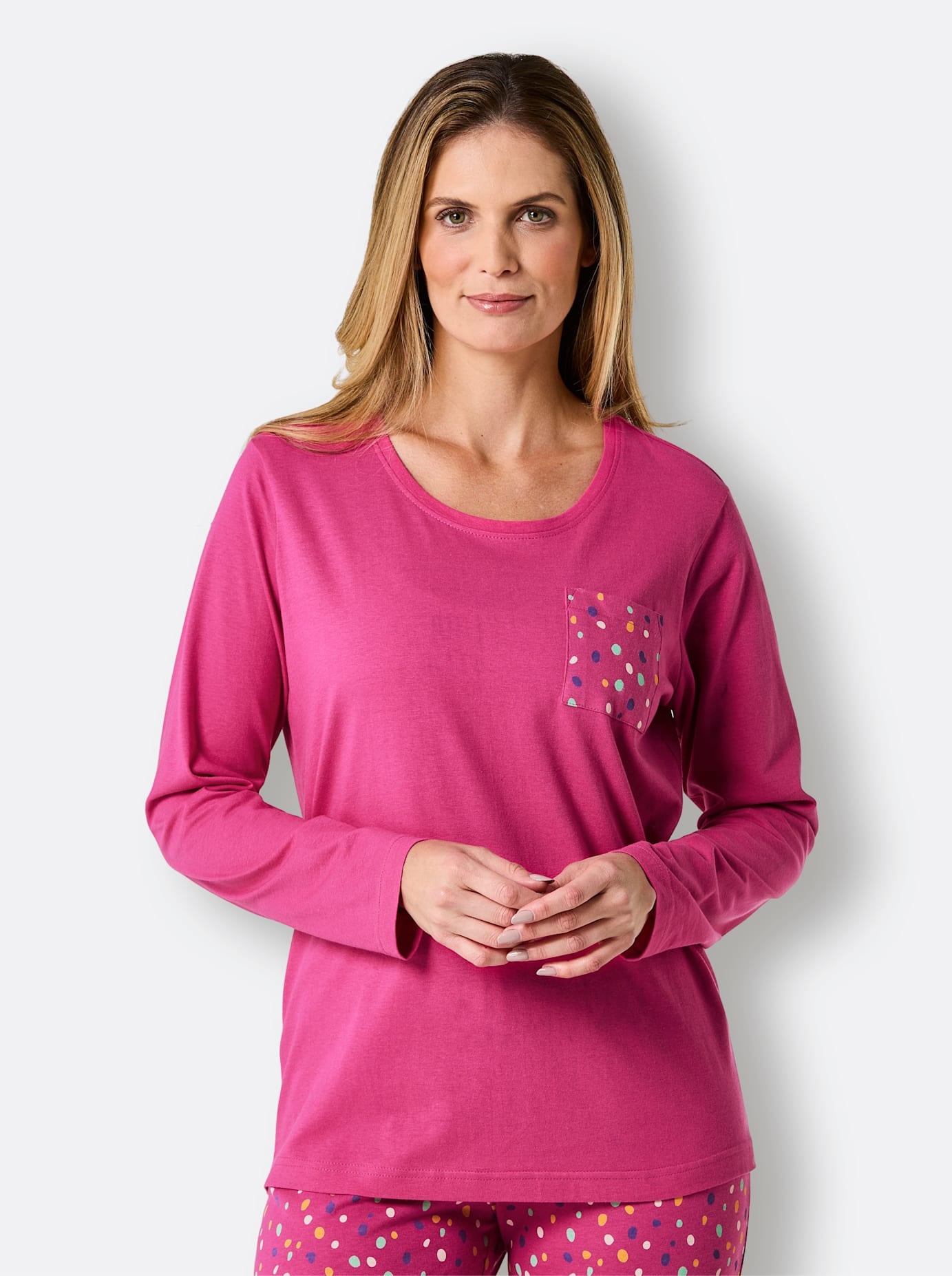 wäschepur Langarmshirt »Schlafanzug-Shirt«, (1 tlg.)