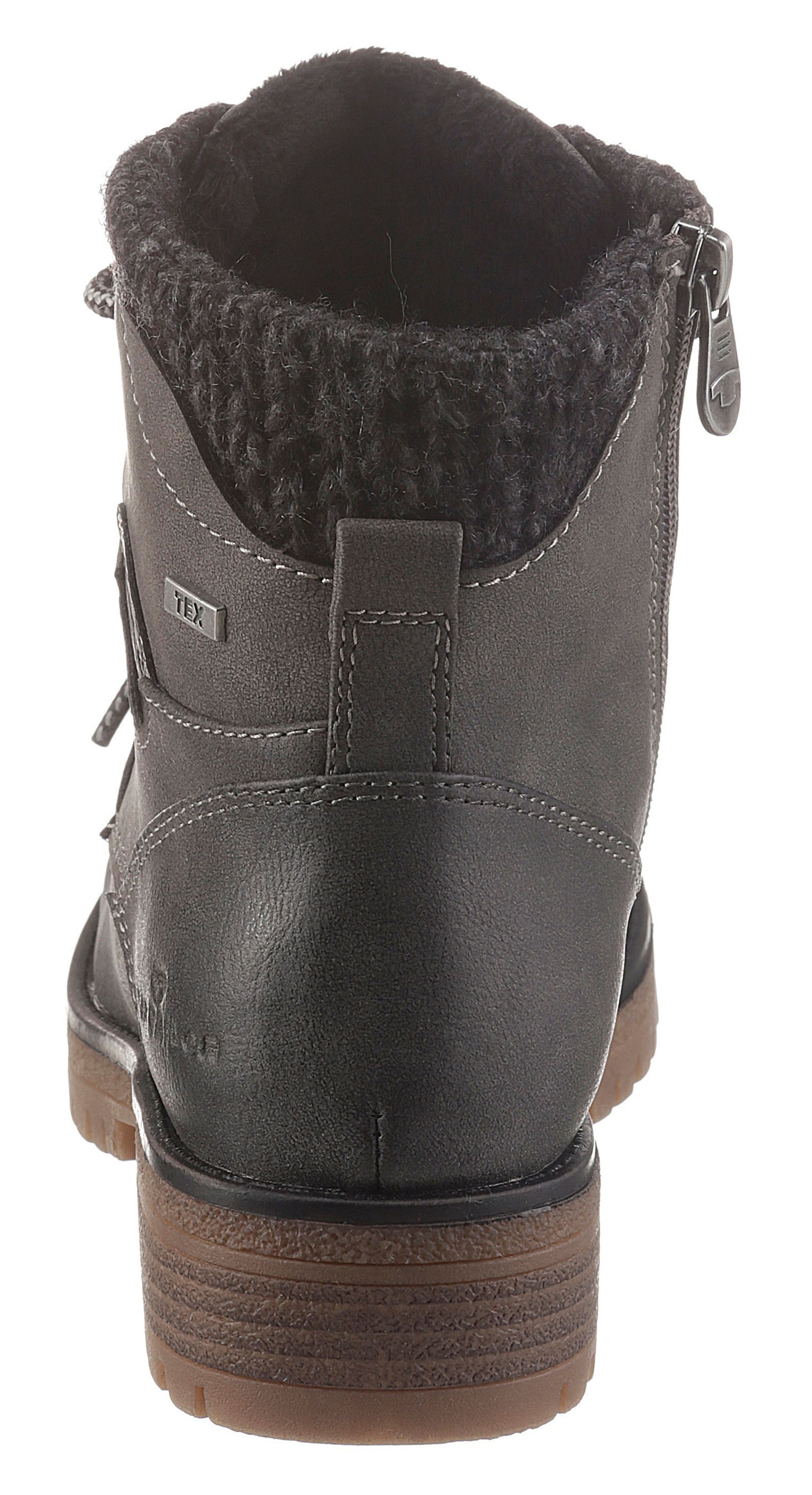 TOM TAILOR Schnürboots, mit Strickkragen