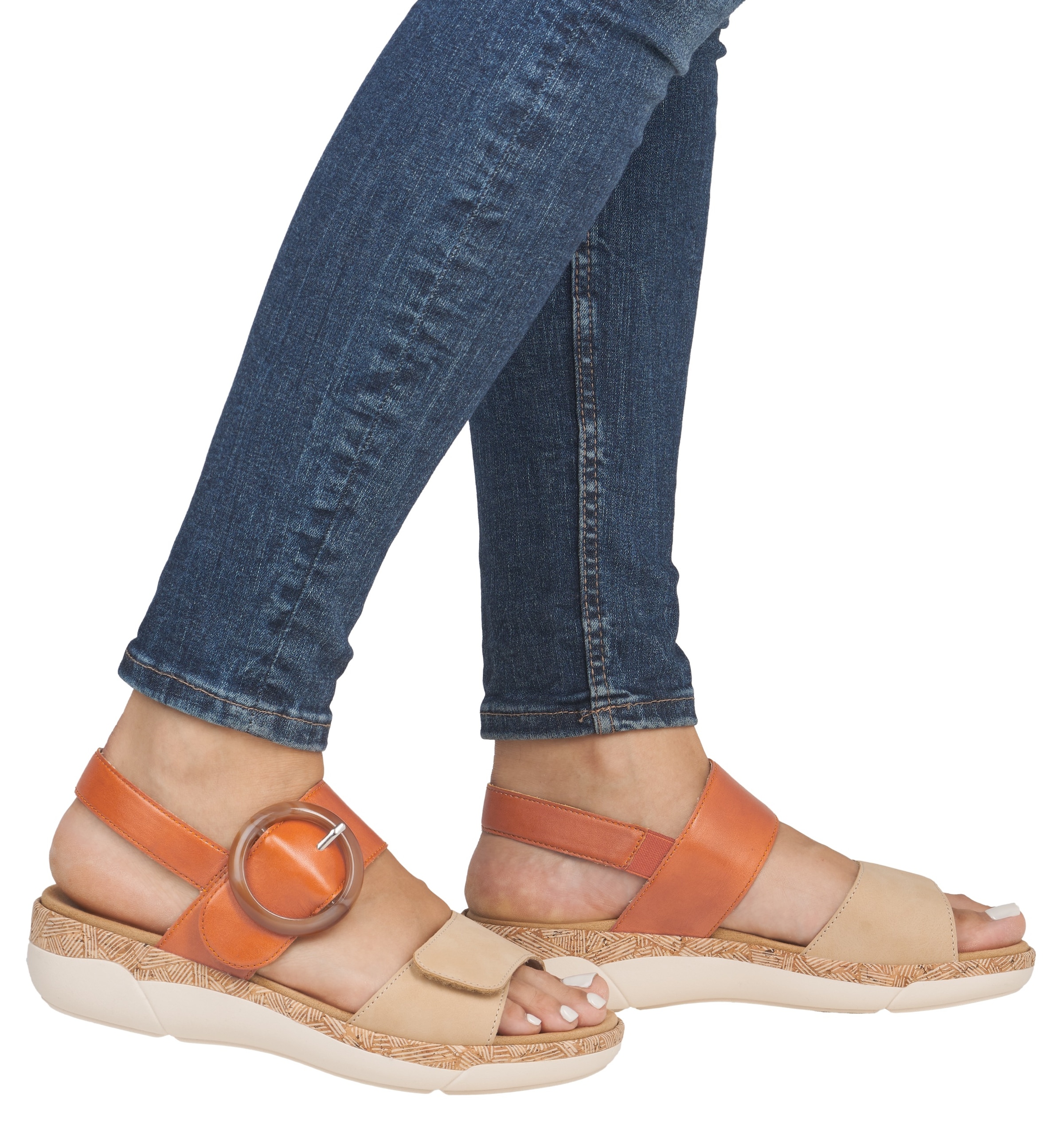 Remonte Keilsandalette, Sommerschuh, Riemchensandale, praktische Klettverschlüsse