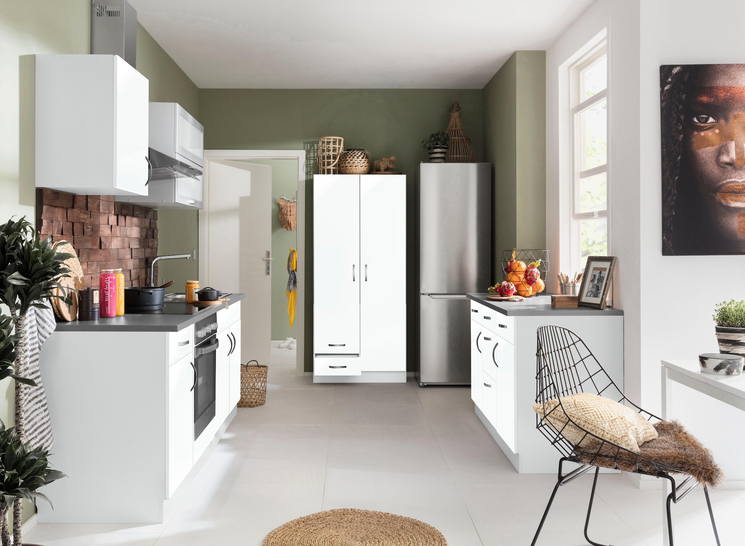 wiho Küchen Küchenzeile »Amrum«, mit E-Geräten, 210 kaufen cm Rechnung auf Breite