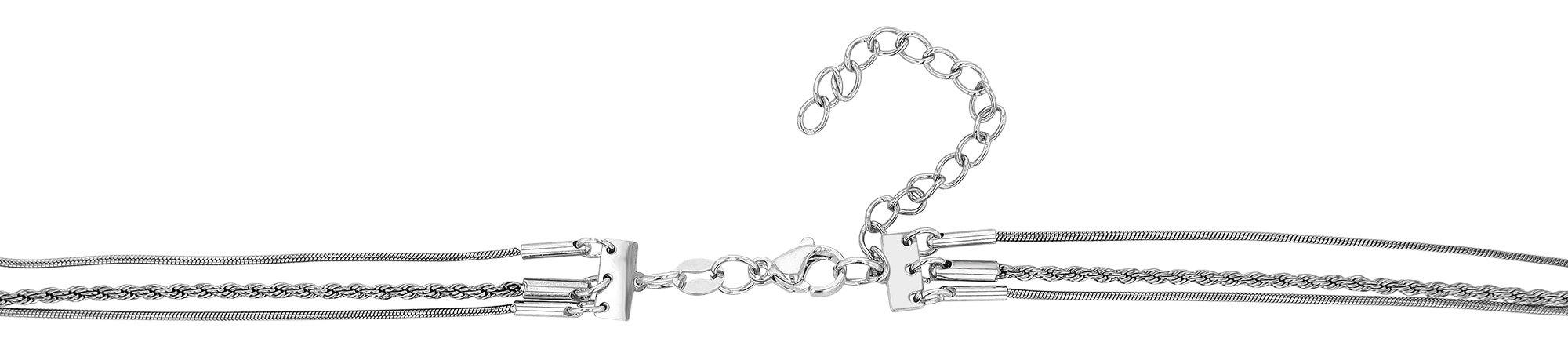 Adelia´s Gliederkette »Edelstahl Halskette Layering Kette«