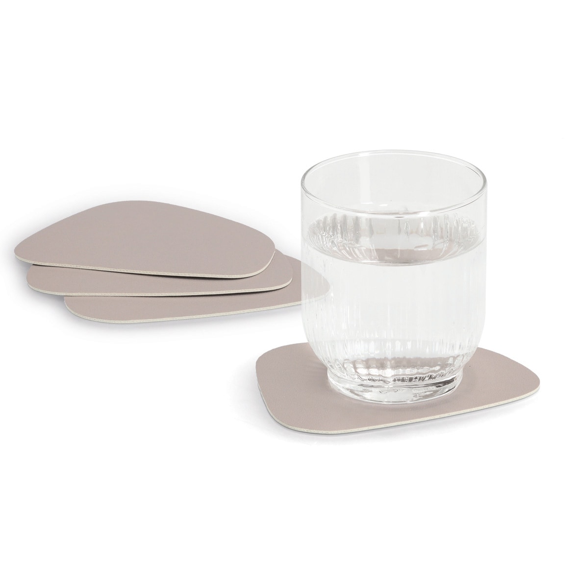 Zeller Present Platzset »Platzset 8tlg., "2 tone", Kunstleder« 42x34 cm + passende Glasuntersetzer 12x10 cm, zweifarbig