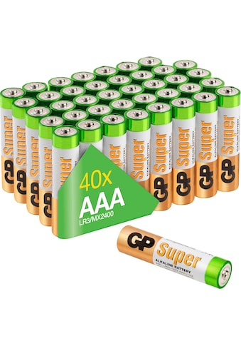 GP Batteries Batterie »Super Alkaline AAA«, LR03, 1,5 V, (Set, 40 St.) kaufen