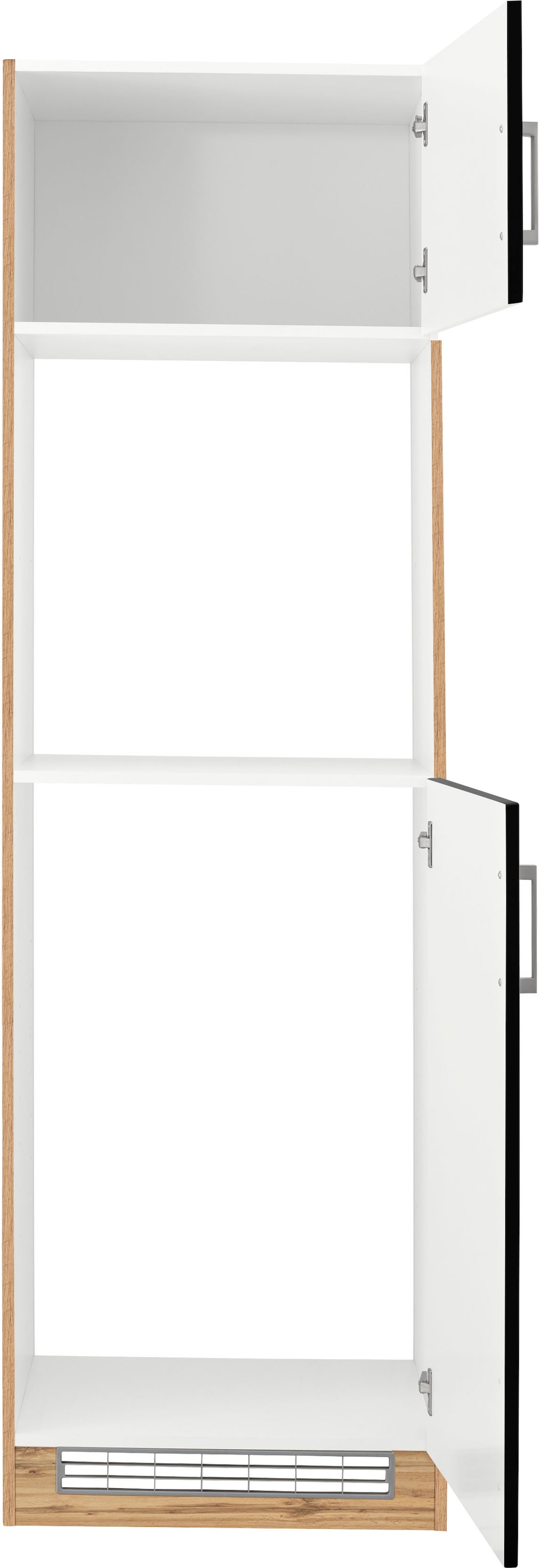 KOCHSTATION Backofen/Kühlumbauschrank »KS-Tinnum« 60 cm breit, 200 cm hoch, Metallgriffe, MDF Fronten, Nischenmaß 88 cm