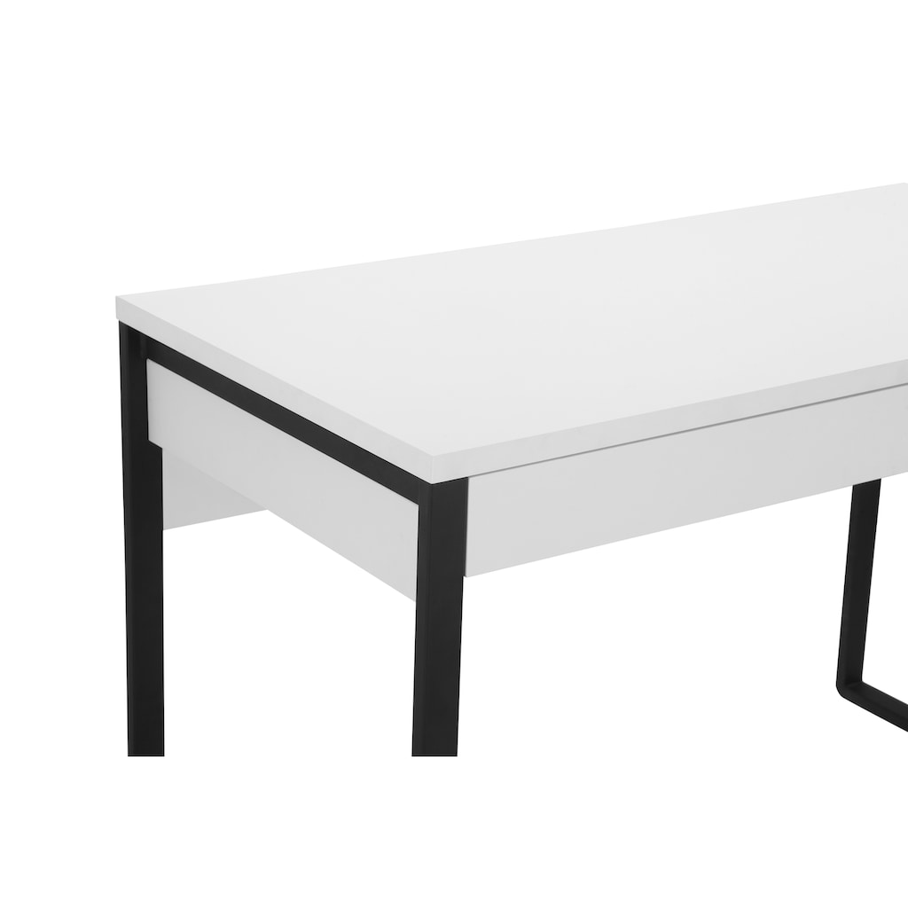 Places of Style Schreibtisch »Moid, Computertisch im modernen Design,«, Breite 120 cm, mit Metallbeinen & Schublade