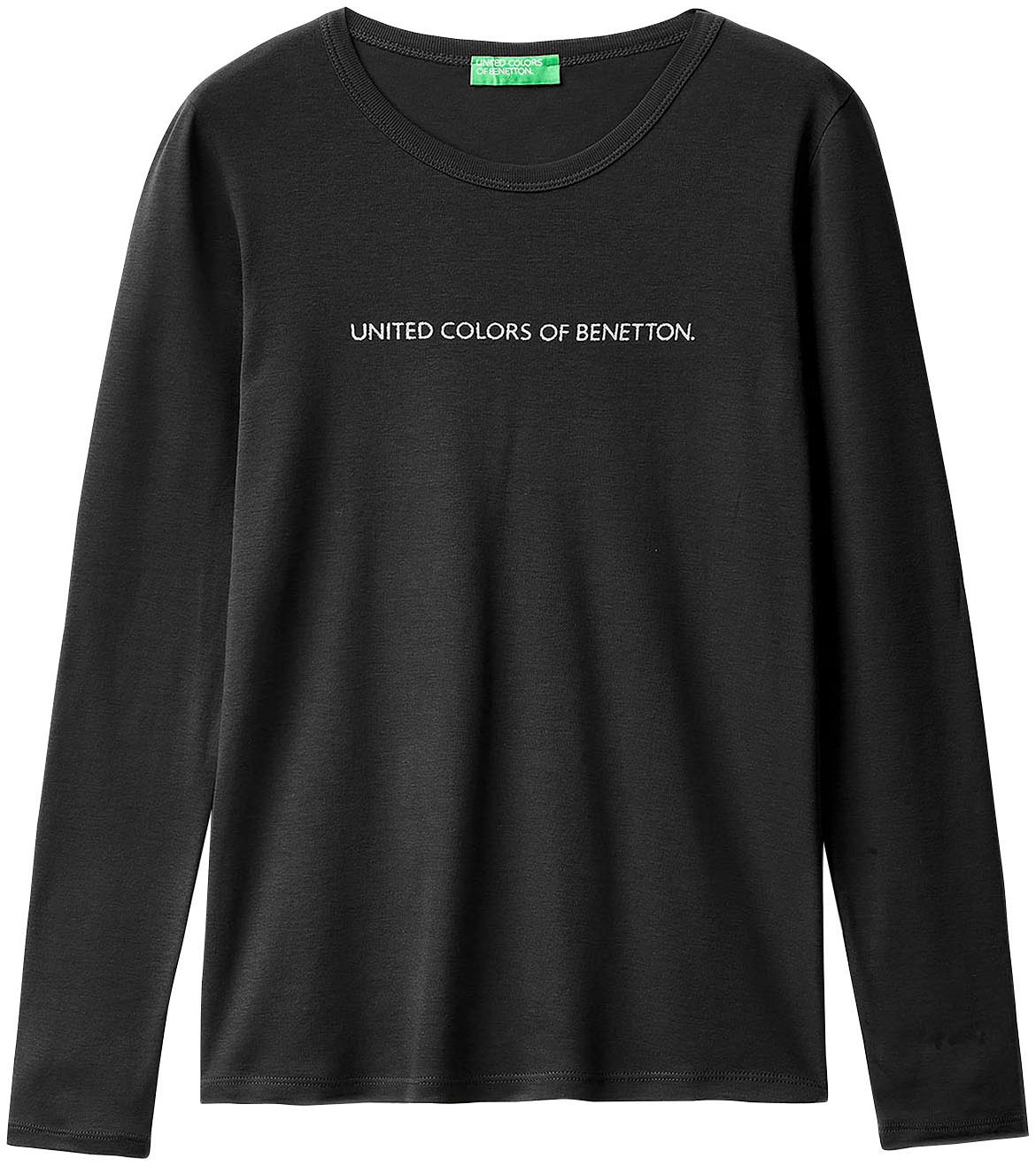 United Colors of Benetton Langarmshirt, mit Glitzereffekt Labelprint bei ♕