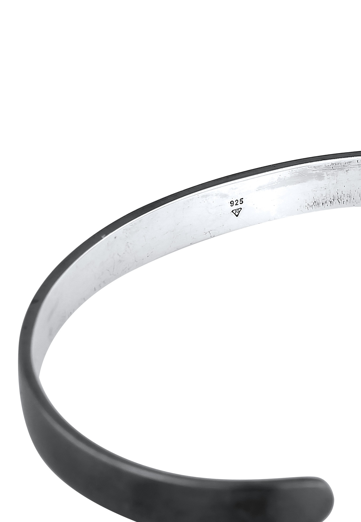 Kuzzoi Armreif »Armband Herren Basic Bangle Matt 925 Silber«