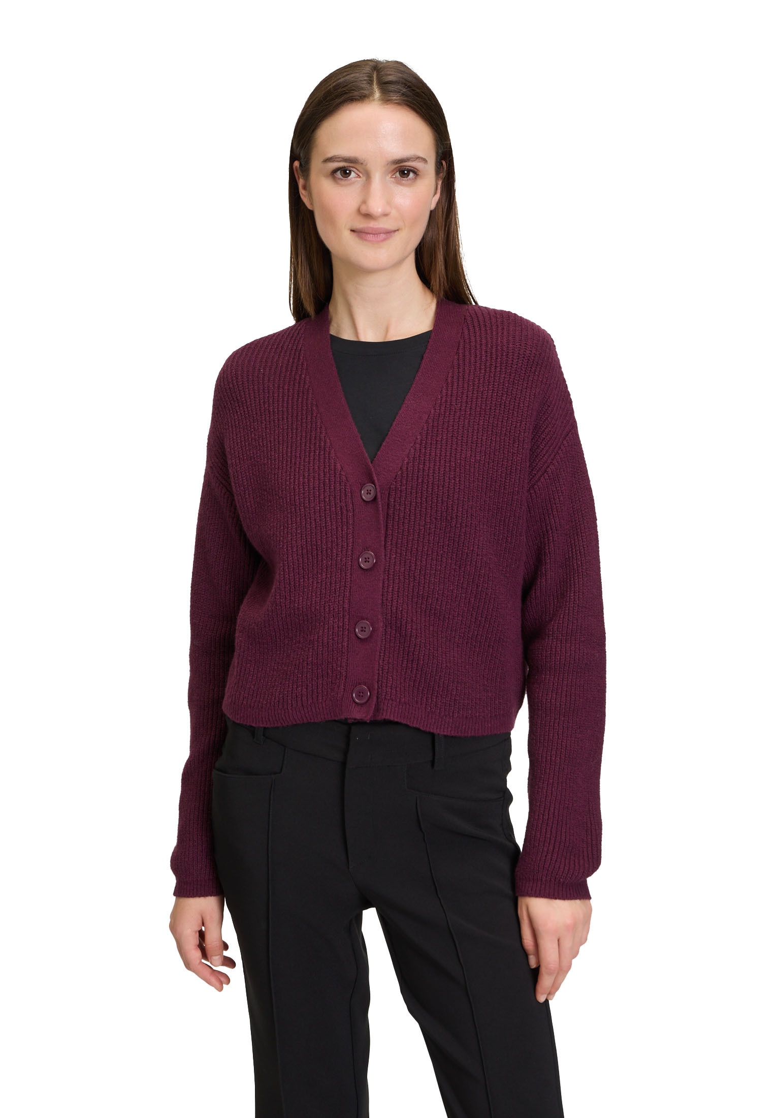 Cartoon Strickjacke »Basic-Strickjacke mit V-Ausschnitt«