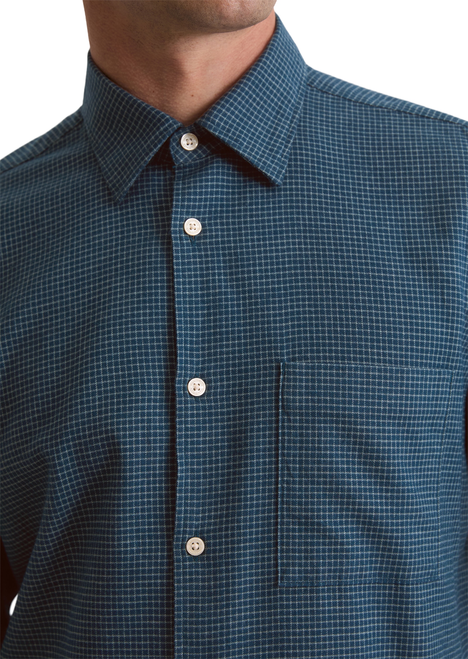 Marc O'Polo Langarmhemd In softer, leichter Flanell-Qualität