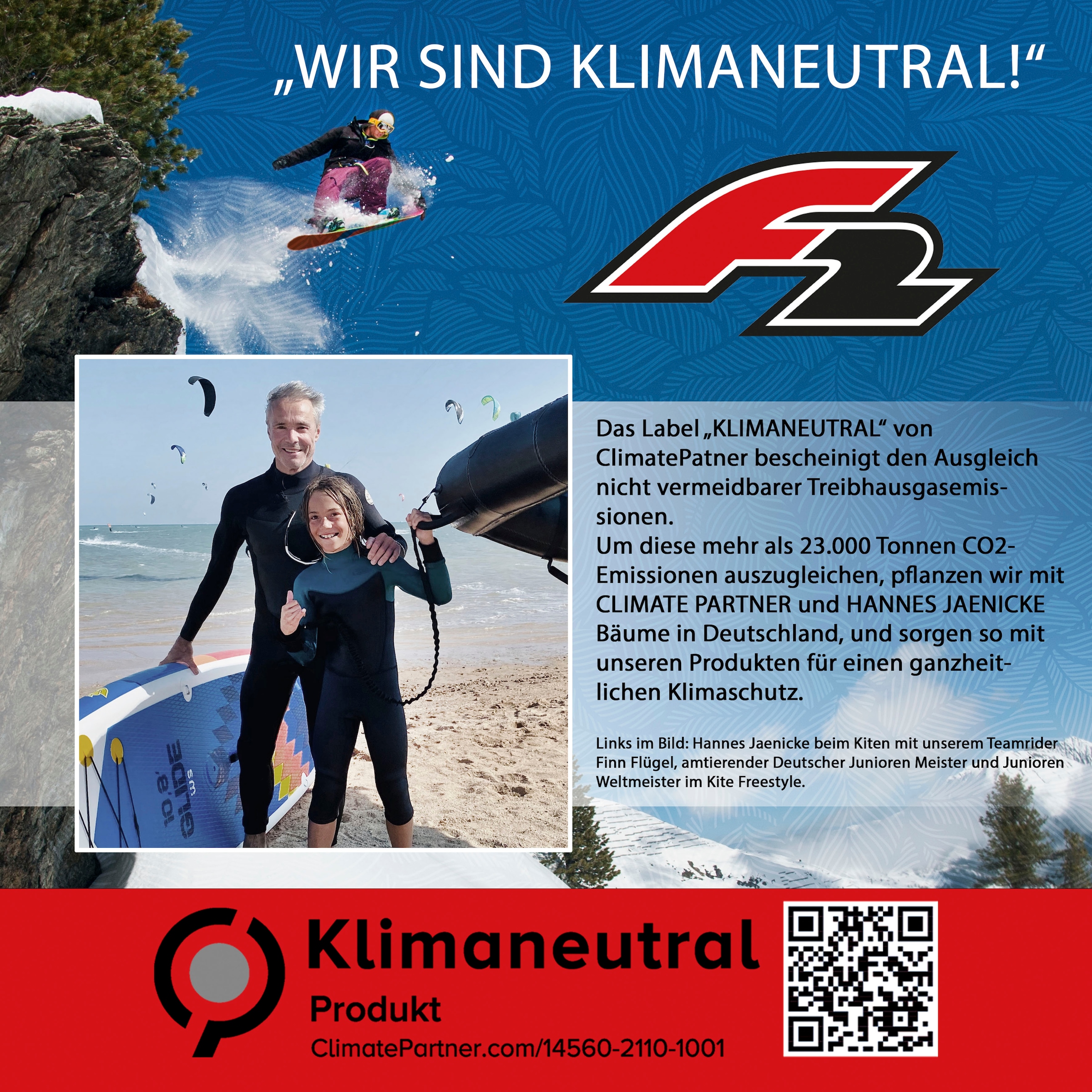 F2 Surfsegel »Allround Wing V1«, (Wing, Tragetasche, Pumpenadapter, Leash)