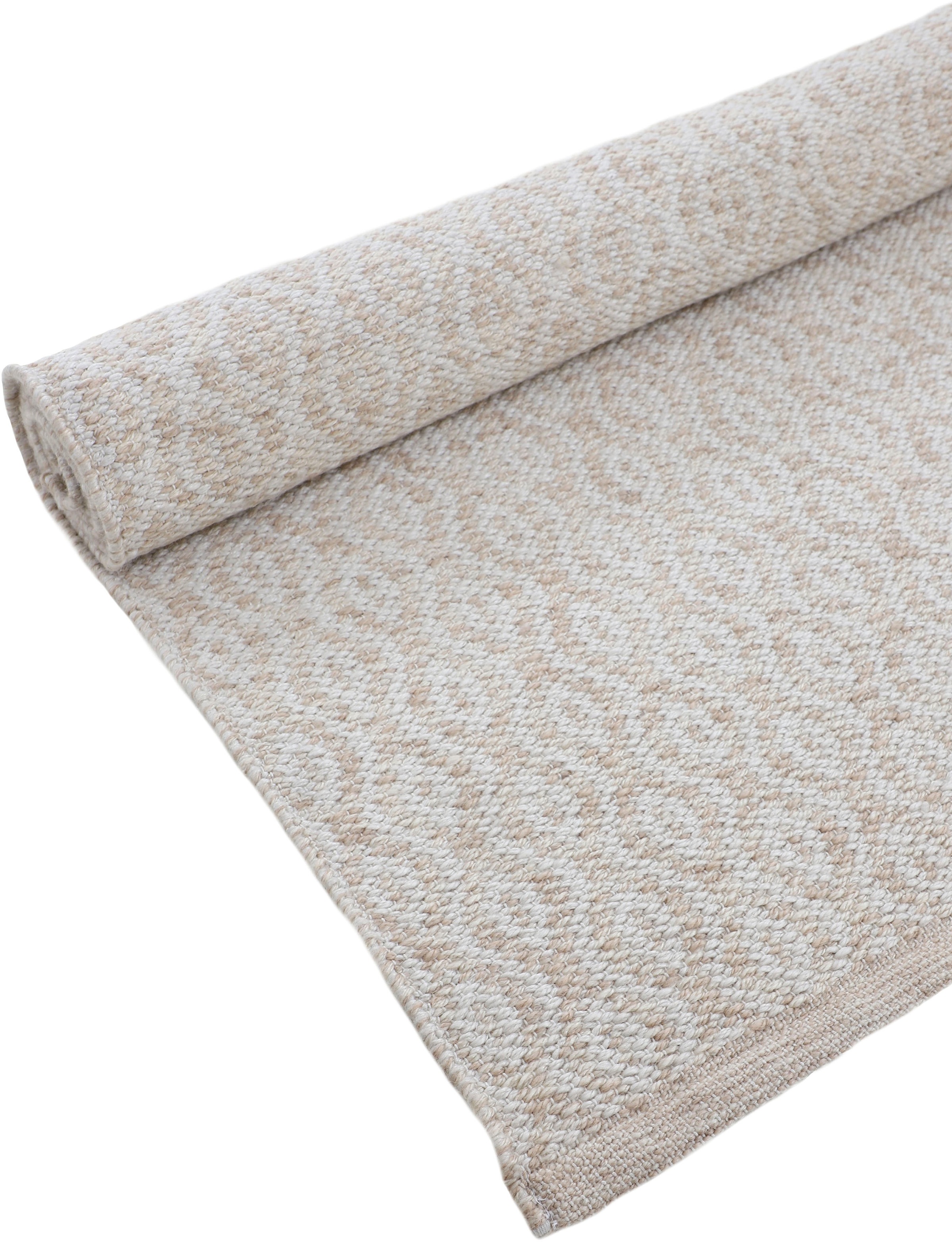 carpetfine Teppich »Frida 202«, 7 mm Höhe, Wendeteppich, 100% recyceltem Material (PET), Flachgewebe, Sisal Optik, Pflegeleicht und Robust, In- und Outdoor geeignet, Wetterfest und UV-beständig für Balkon, Terrasse, Garten, Wohn- und Schlafzimmer