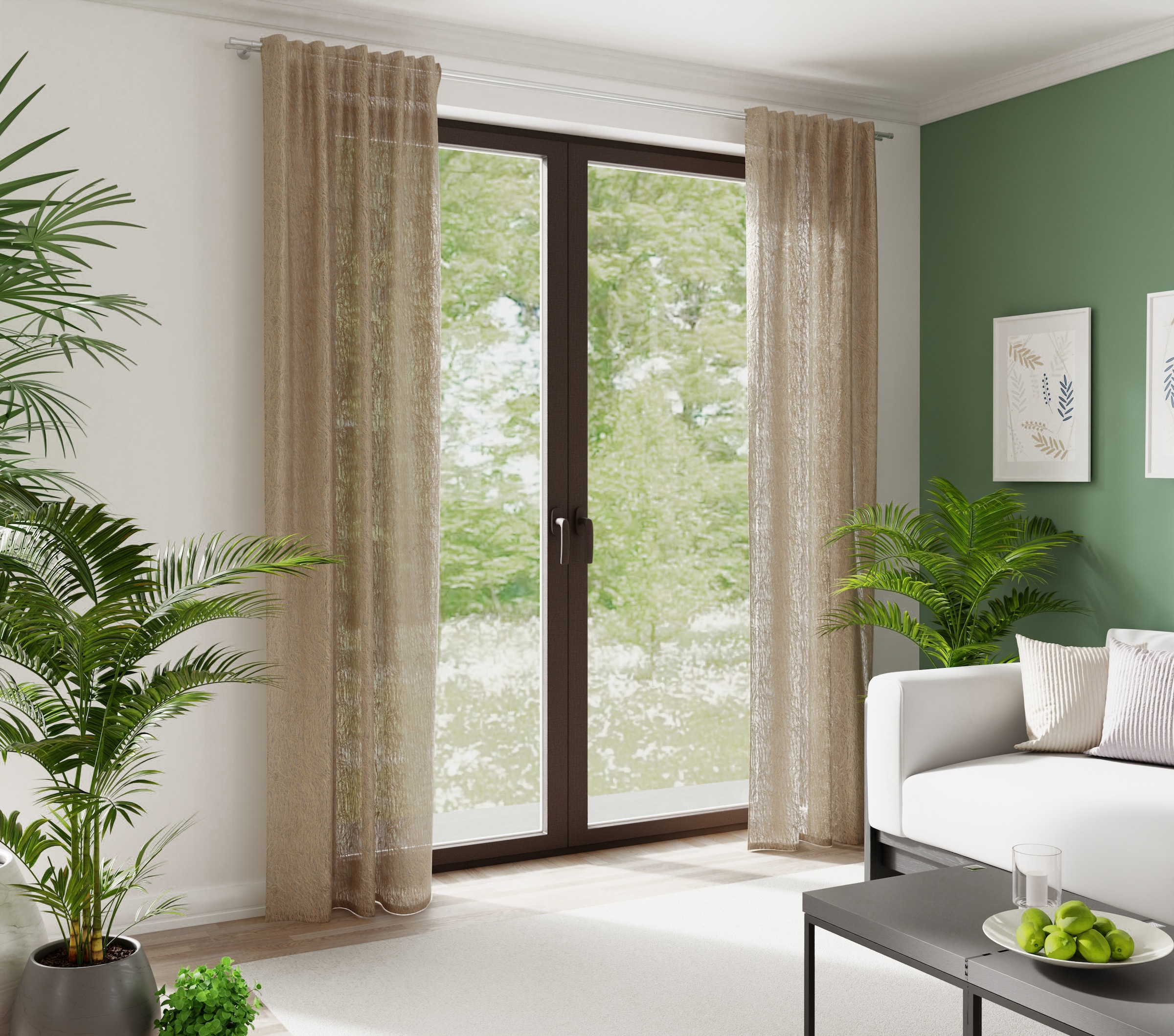 HOMING Vorhang »Loik« verdeckte Schlaufen 1 Stk. tlg. Fransen, modern, edel, Wohnzimmer, Schlafzimmer
