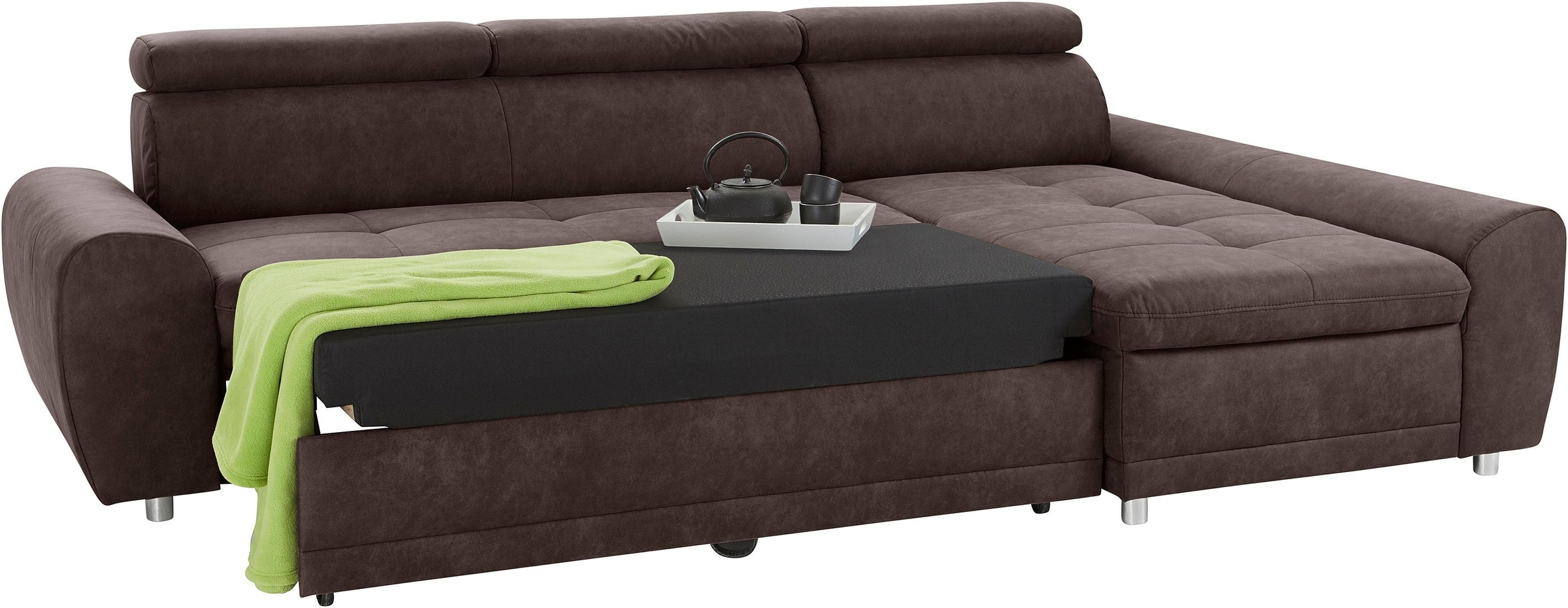 sit&more Ecksofa »Riva L-Form«, inklusive Kopteilverstellung, wahlweise mit Bettfunktion