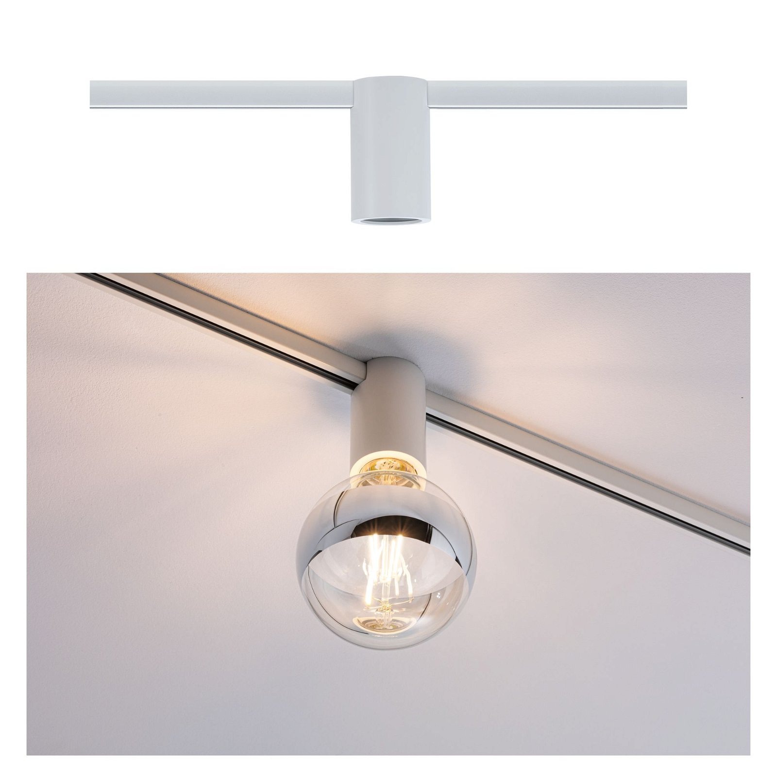 Paulmann Schienensystem-Leuchten »URail Schienenspot Socket Einzelspot E27 max. 20W 230V«, dimmbar
