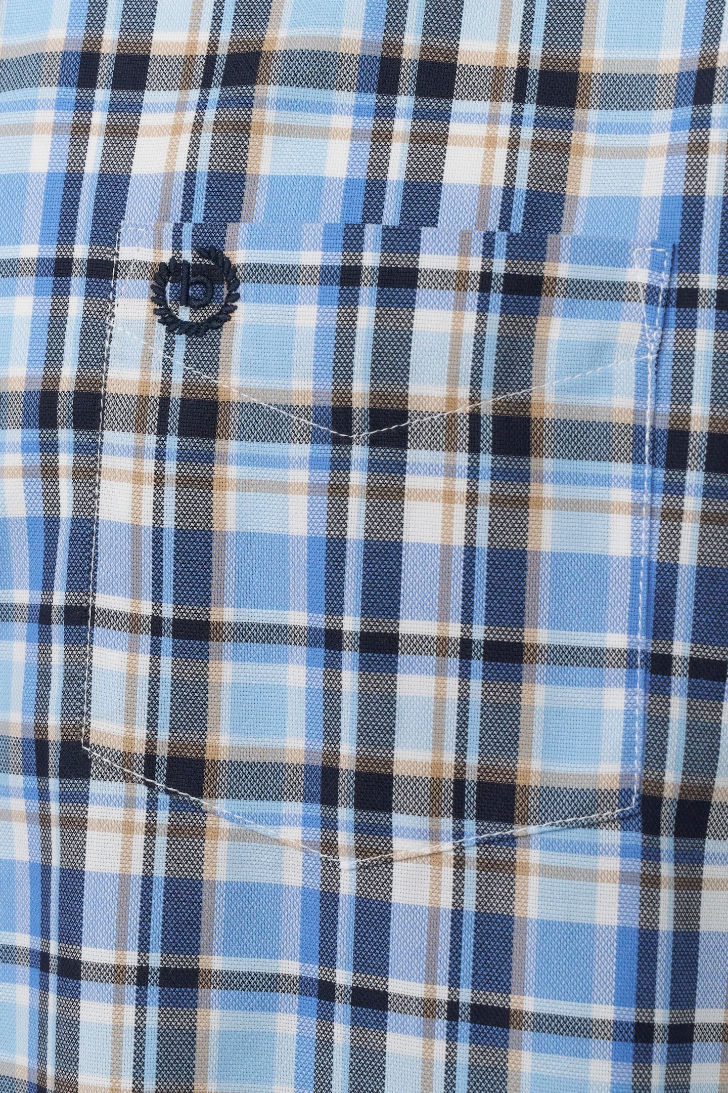 bugatti Kurzarmhemd, mit Karo-Muster