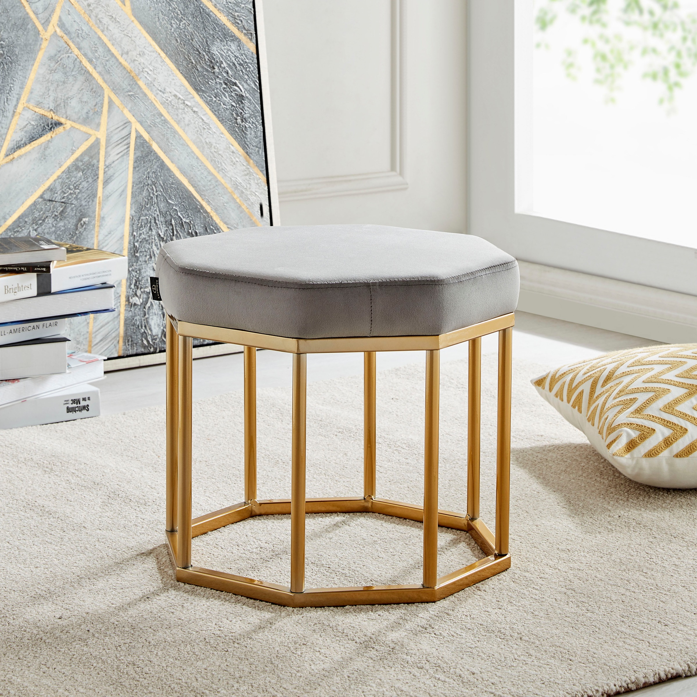 eleganter Pouf in Grau