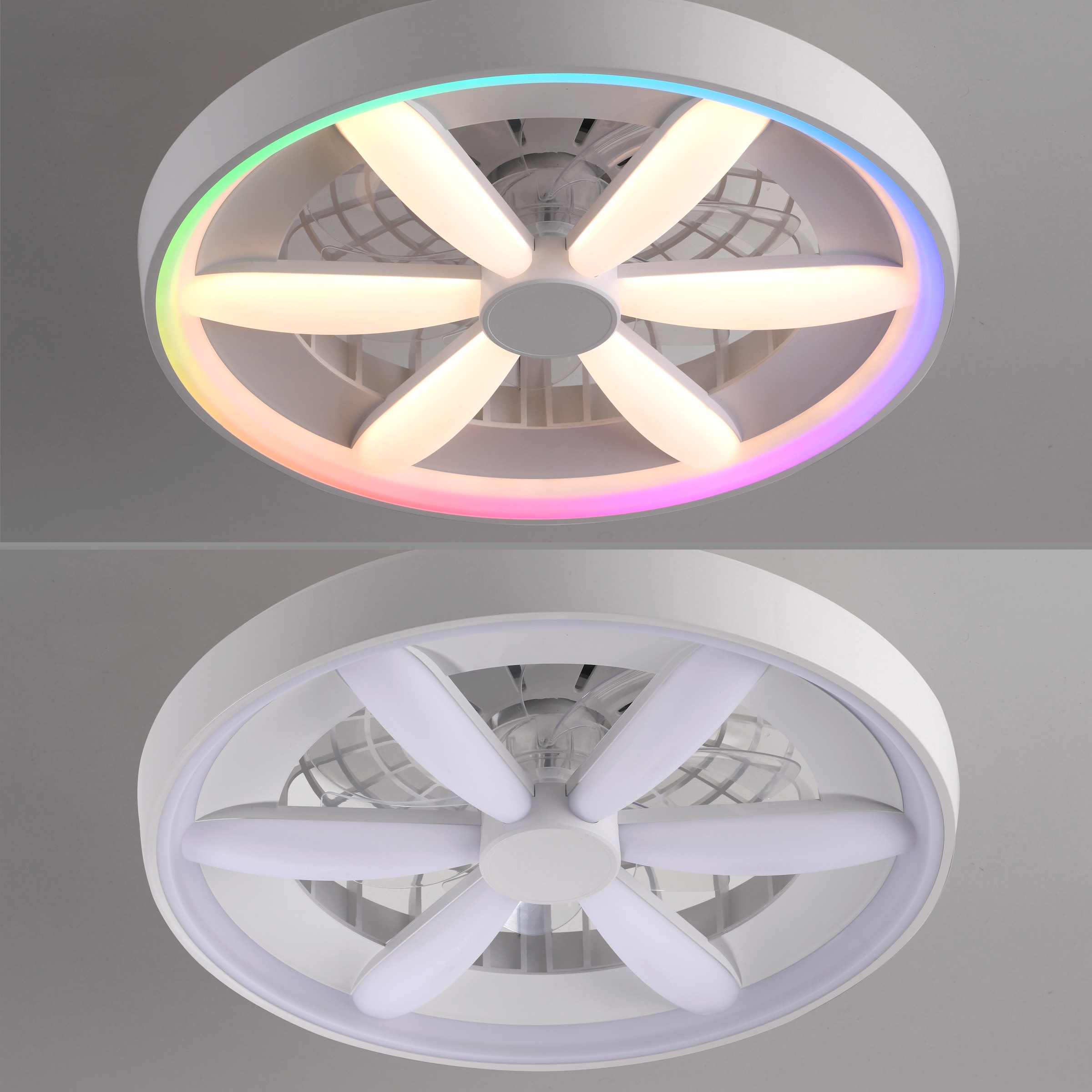 JUST LIGHT LED Deckenleuchte »AEROLUX« LED-Board 1 Stk. warmweiß - kaltweiß mit Ventilator, dimmbar, CCT 2700-6500K, RGB, Memory-/ Timerfunktion