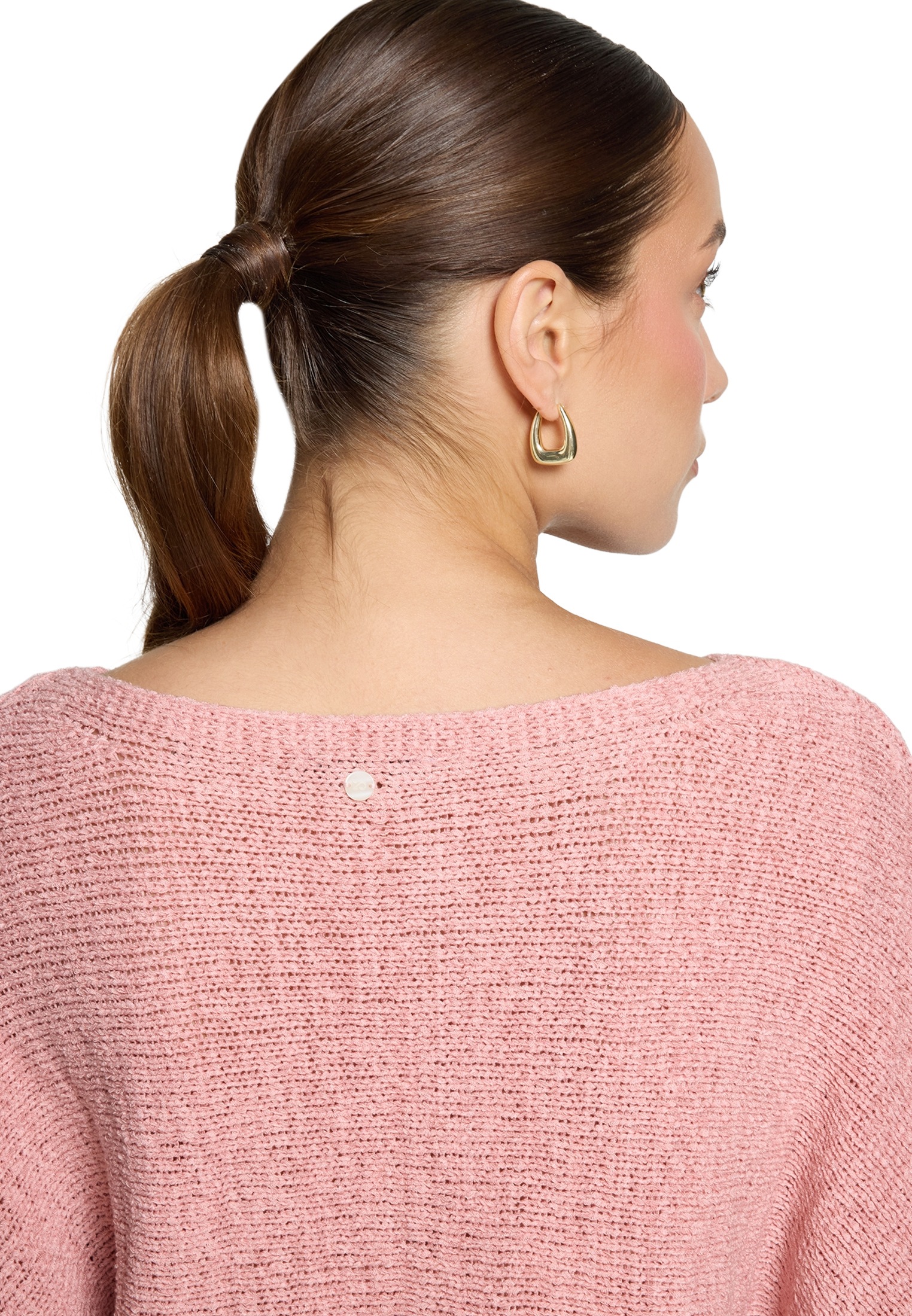 Zero Rundhalspullover »Grobstrick-Pullover mit Fledermausärmeln«