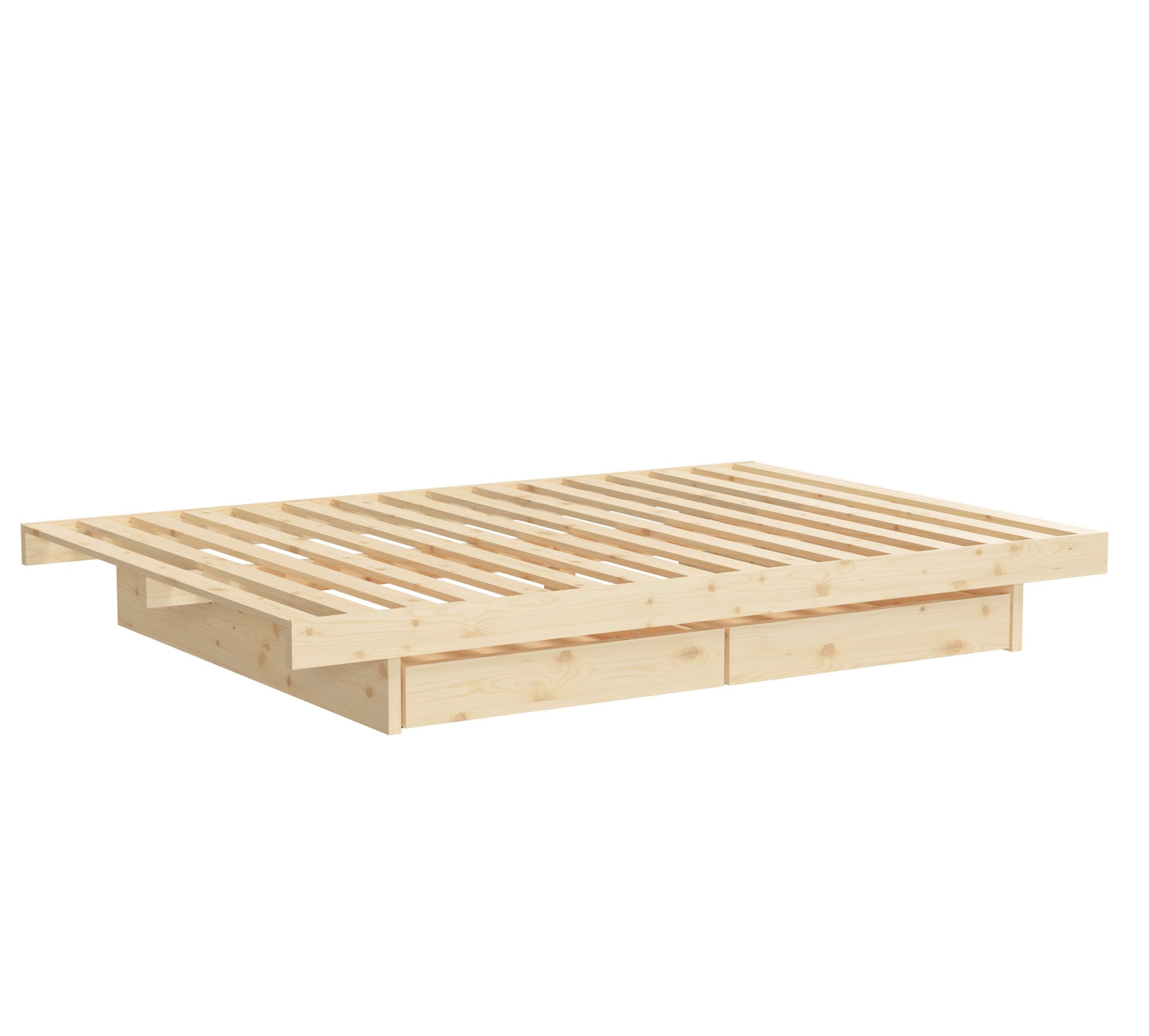 Karup Design Bettgestell »Kanso Bed, Stauraumbett, Bett mit oder ohne Schubladen«, Bett mit/ohne Schubladen, inkl Lattenrost, FSC®zertifiert