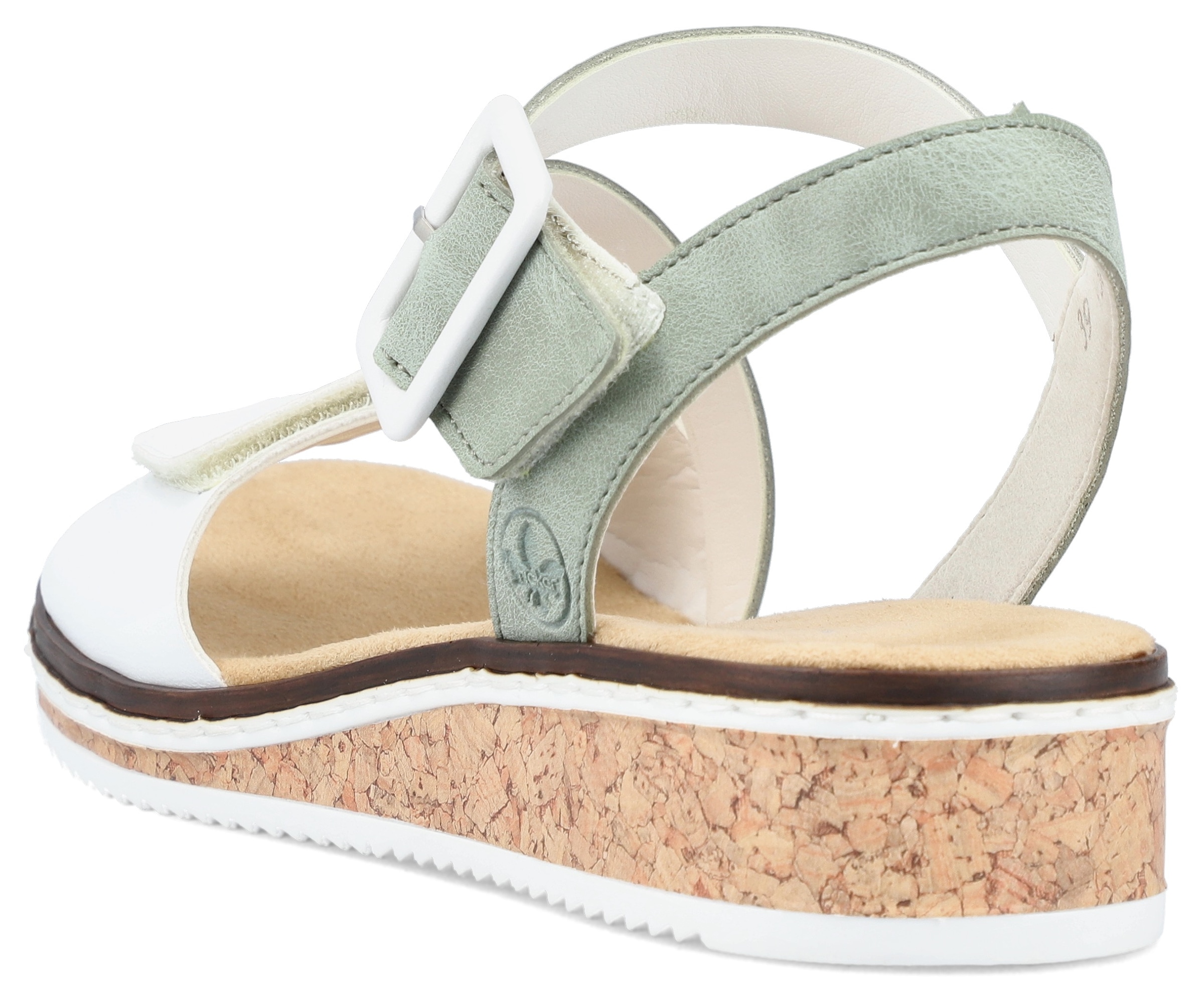 Rieker Riemchensandale, Sommerschuh, Sandalette, Keilabsatz, mit asymmetrischem Riemchen