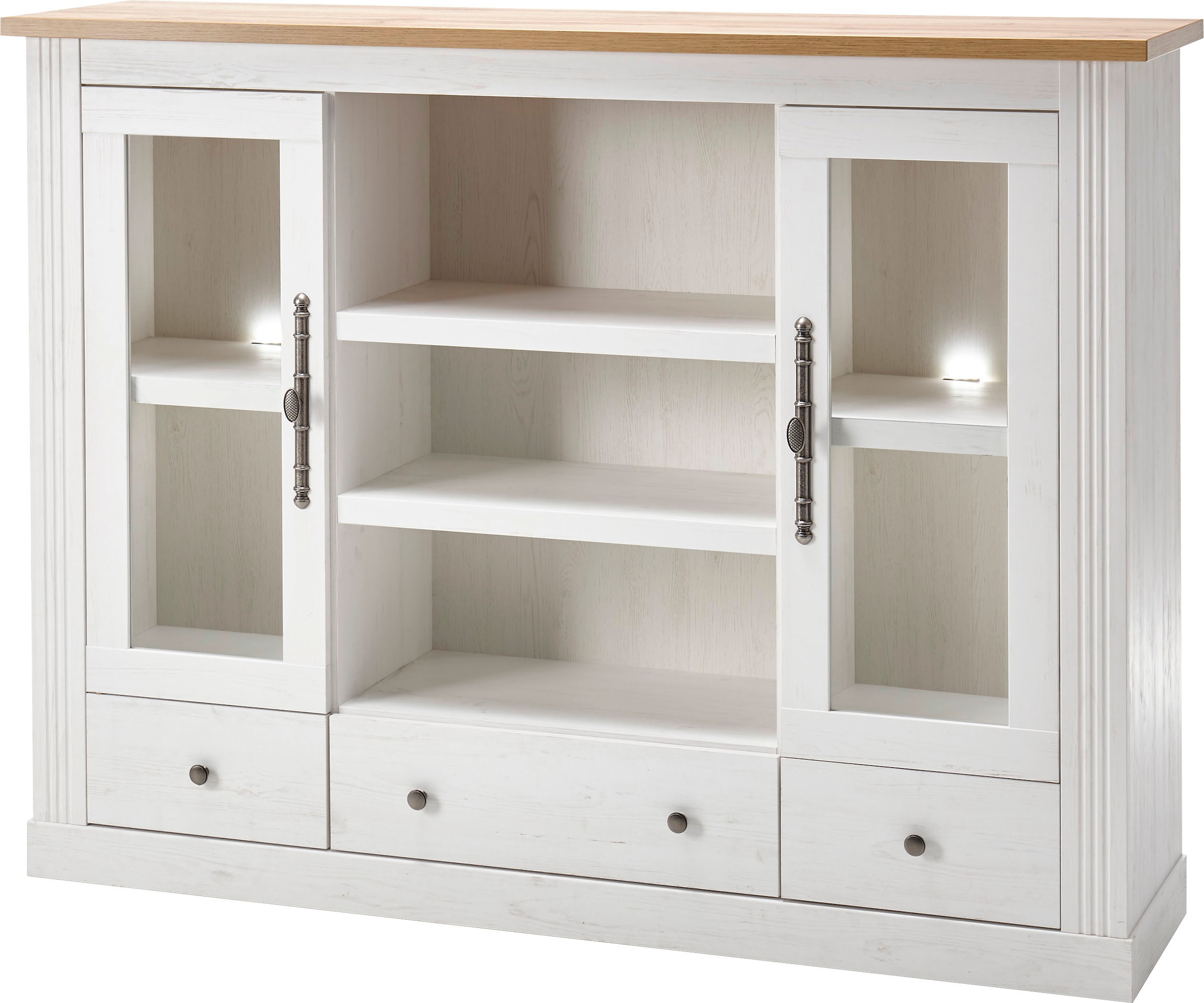 Home affaire Highboard »Westminster BESTSELLER!«, (Höhe ca. 122cm), im angesagten Landhaus-Look