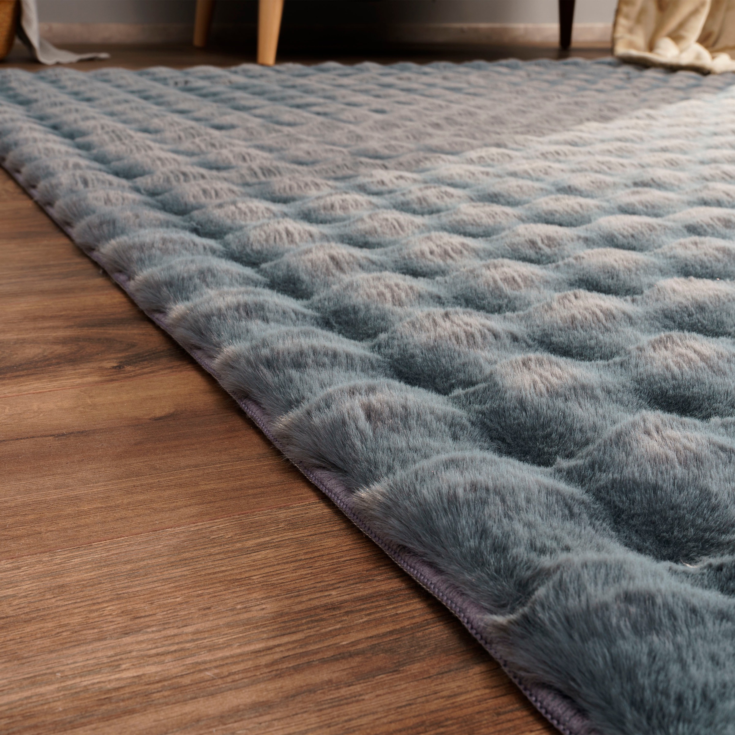 Paco Home Hochflor-Teppich »Arnheim 741«, rechteckig, 34 mm Höhe, Uni Farben, modernes Design, besonders weich, Hoch-Tief Effekt