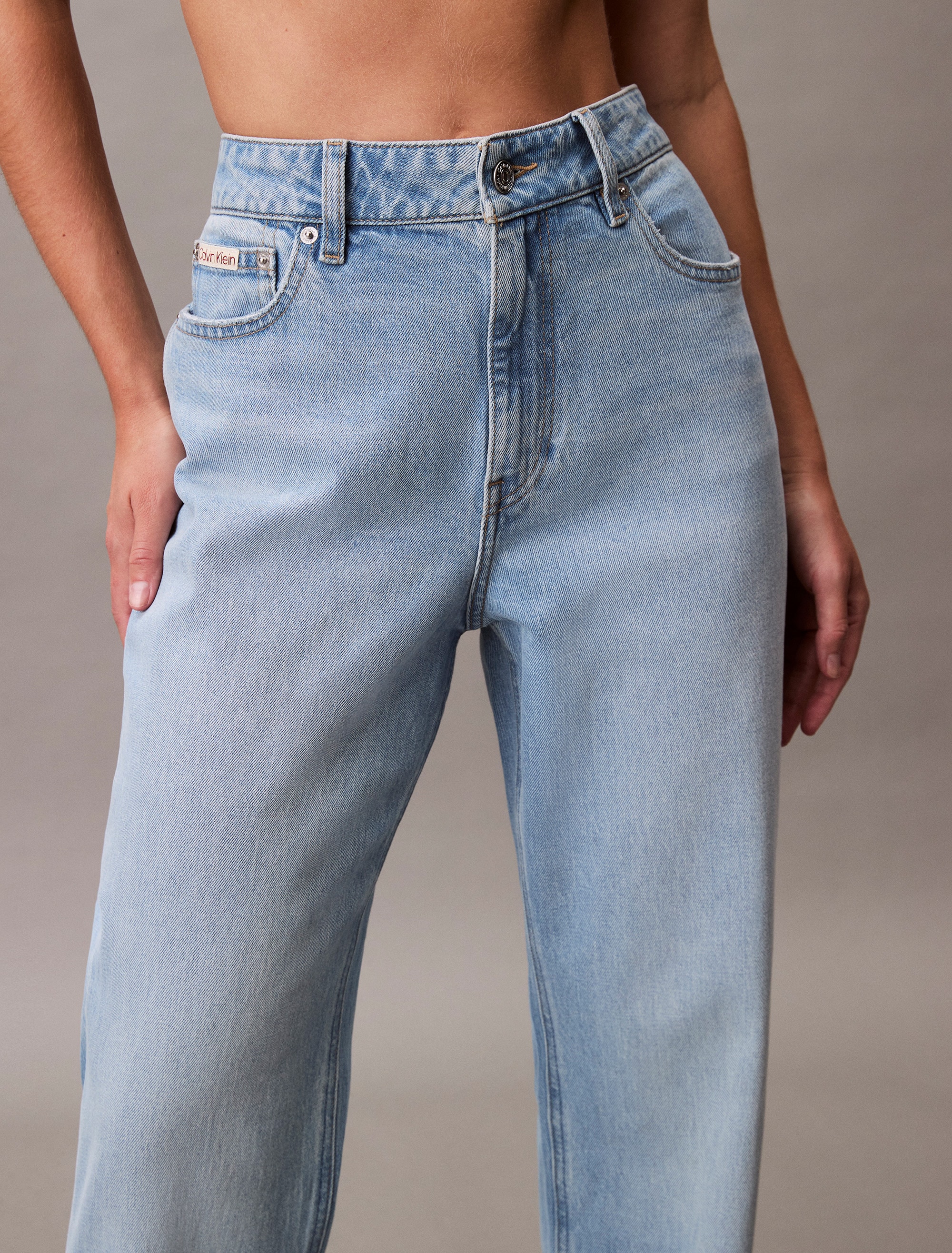Calvin Klein Jeans Skinny-fit-Jeans »HIGH RISE STRAIGHT LT CAPE«, Mit Gürtelschlaufen