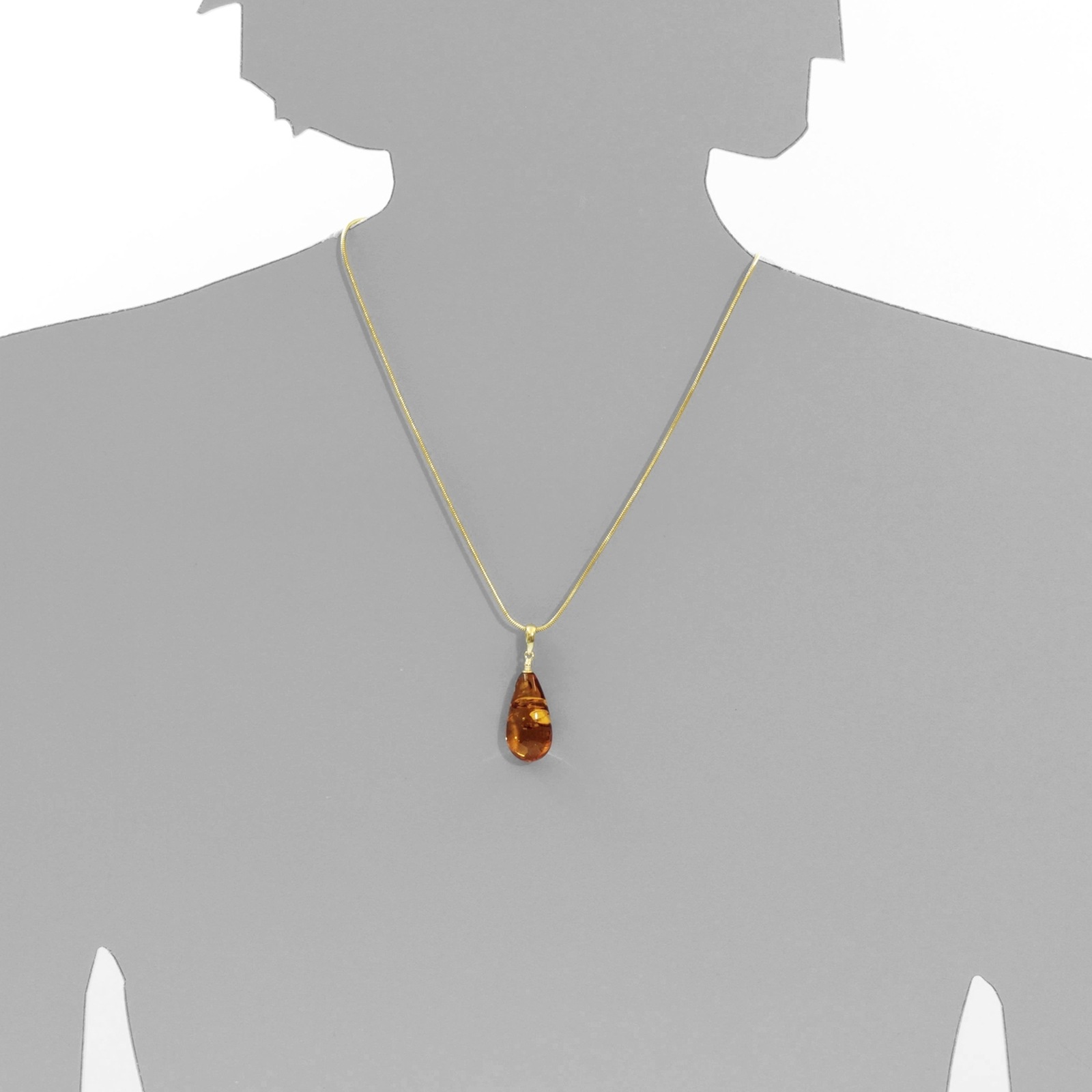 OSTSEE-SCHMUCK Kettenanhänger »- Klassisch 30 mm - Gold 333/000 - Bernstein - ,«