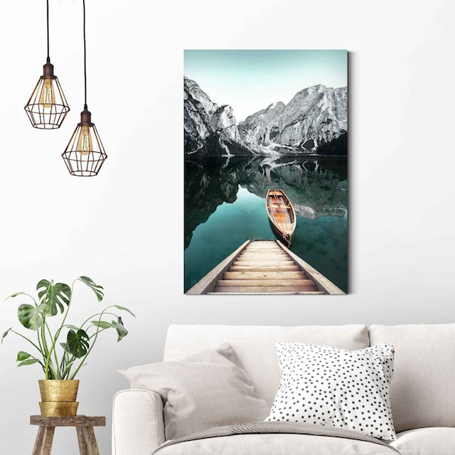 Reinders! Wandbild »Wandbild Berg See Rocky Mountains - Glacier - Winter«,  Seelandschaft, (1 St.) bequem bestellen