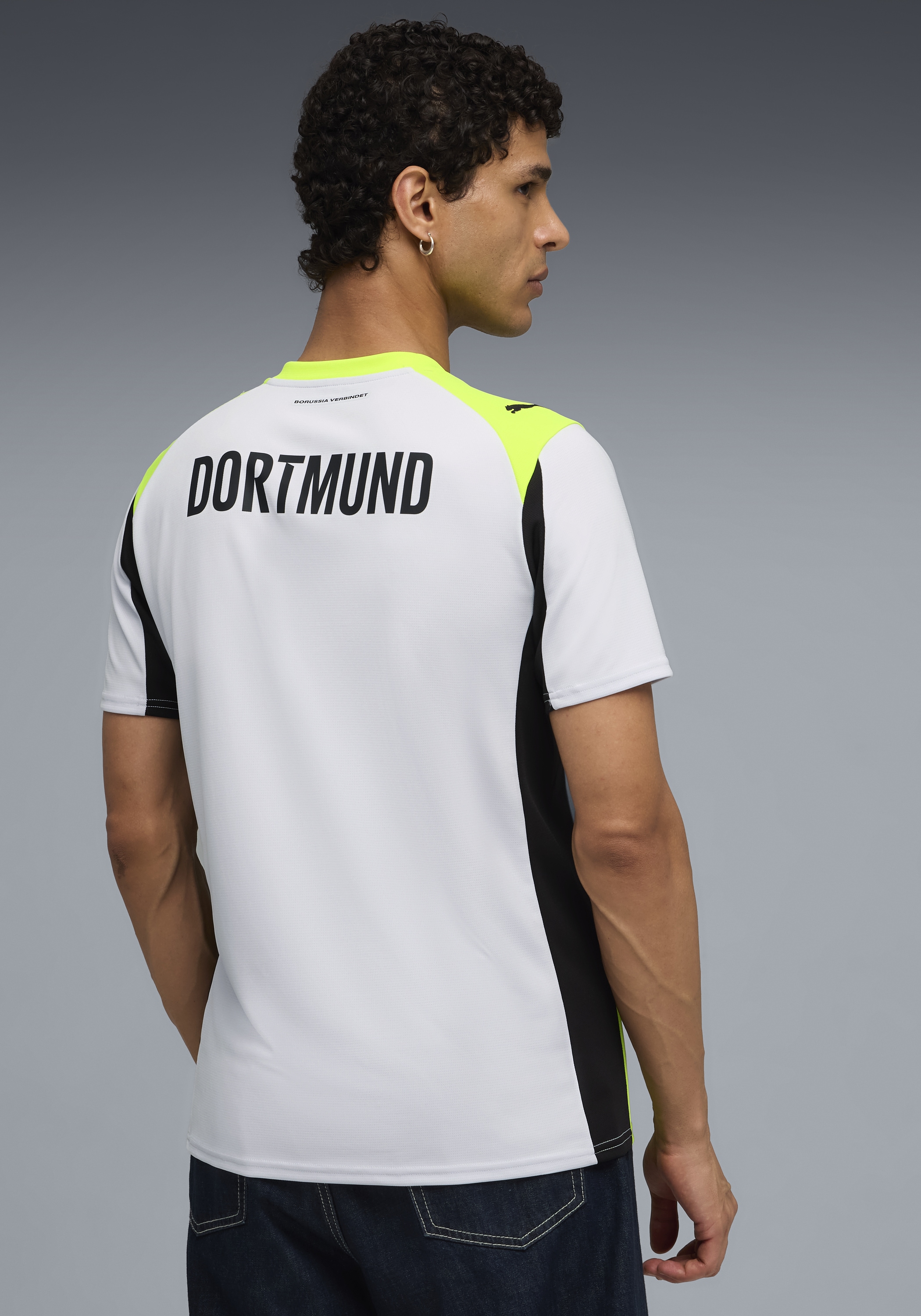PUMA Fußballtrikot »BVB AWAY JERSEY REPLICA« Regular Fit, für Sportmode und Fußball, Kurzarmdesign