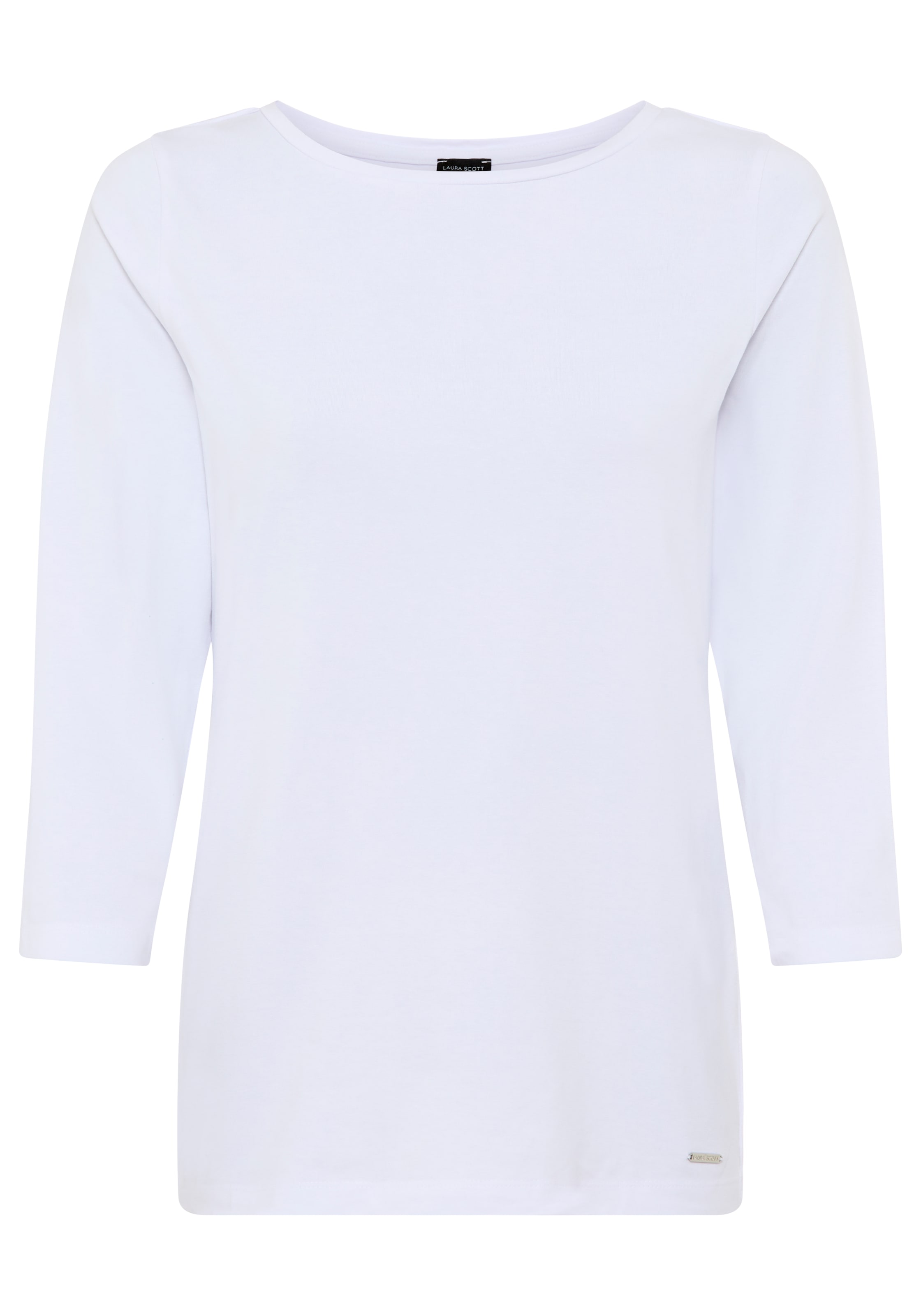 Laura Scott 3/4-Arm-Shirt Basic-Stil, 3/4-Ärmellänge, U-Boot-Ausschnitt, ohne Tasche