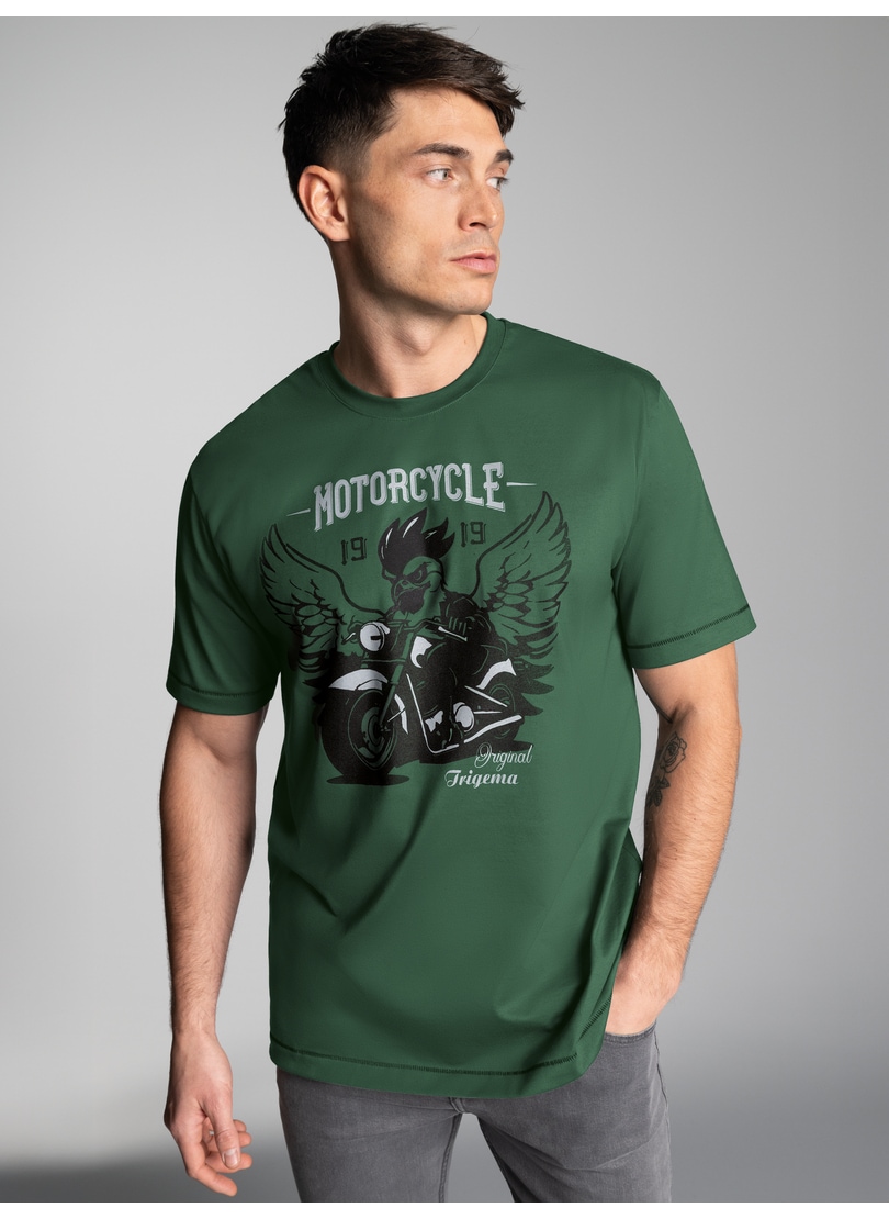 Trigema T-Shirt »TRIGEMA T-Shirt mit großem Motorrad-Printmotiv«, (1 tlg.)