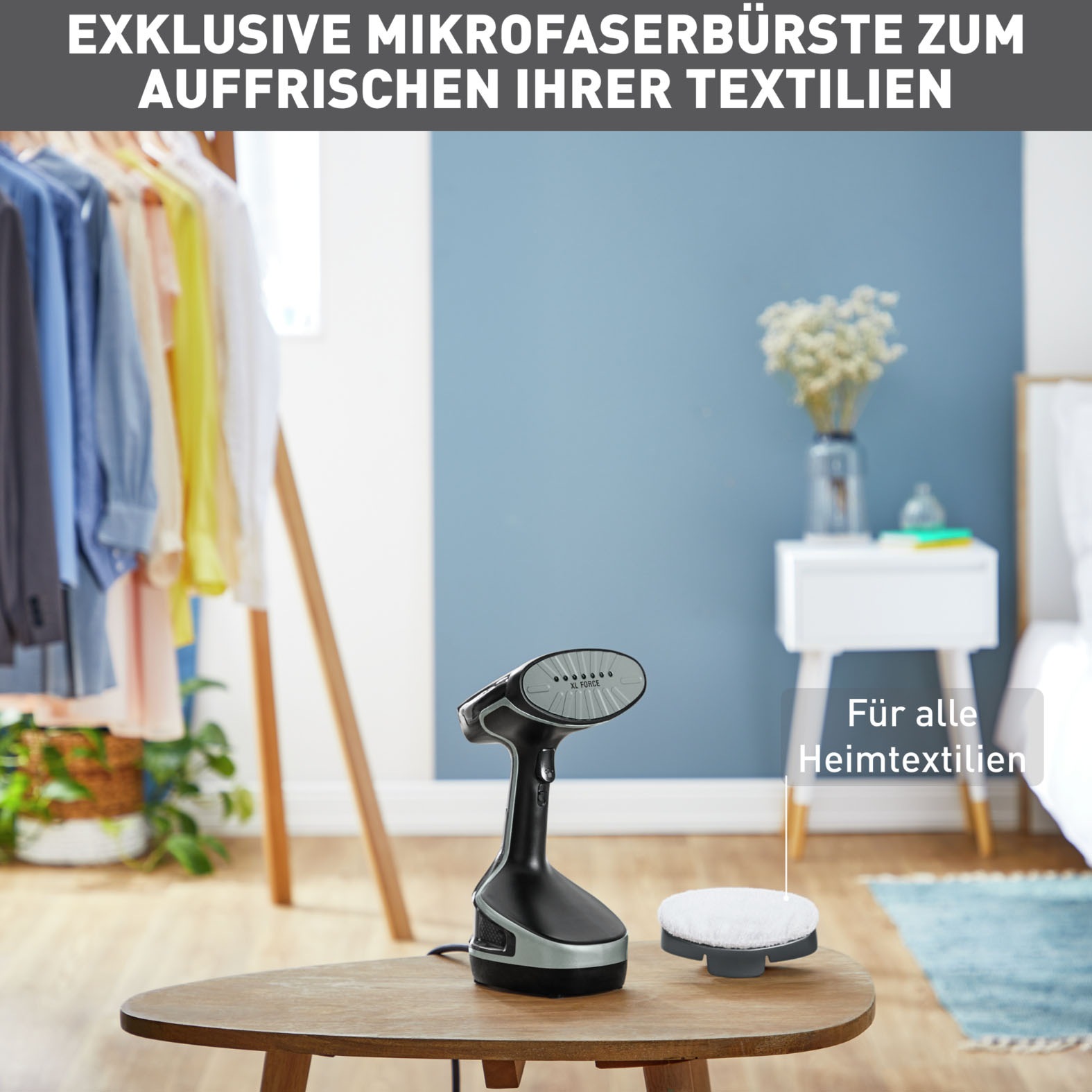 Tefal Dampfbürste »Access Steam Force, 2000 Watt, 190 ml Wassertank, entkeimend,« 2000 W kraftvolle Dampfleistung, 25 Sekunden Aufheizzeit, Steamer, DT8250