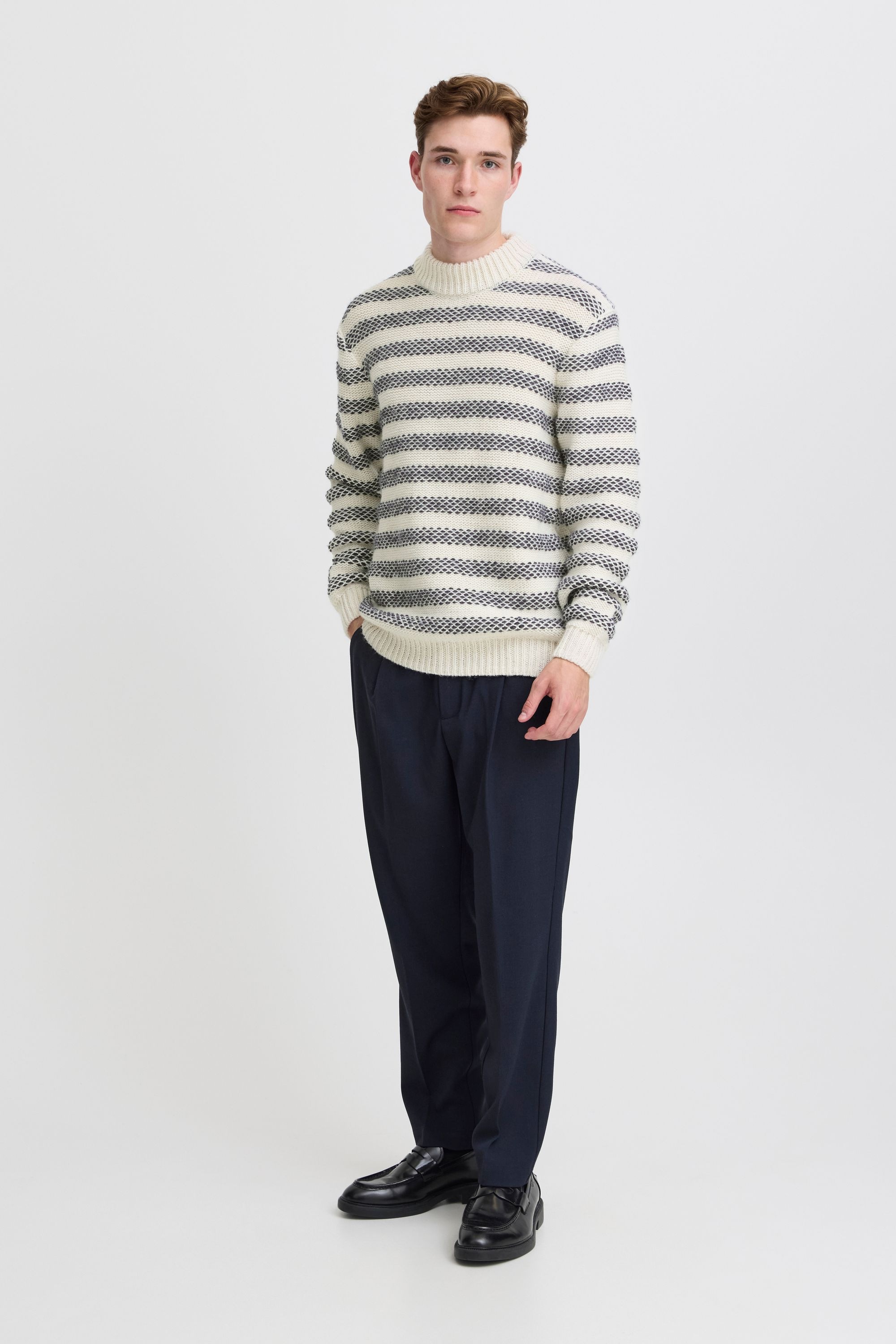 Casual Friday Strickfleece-Pullover »Strickpullover CFKARL striped knit«
