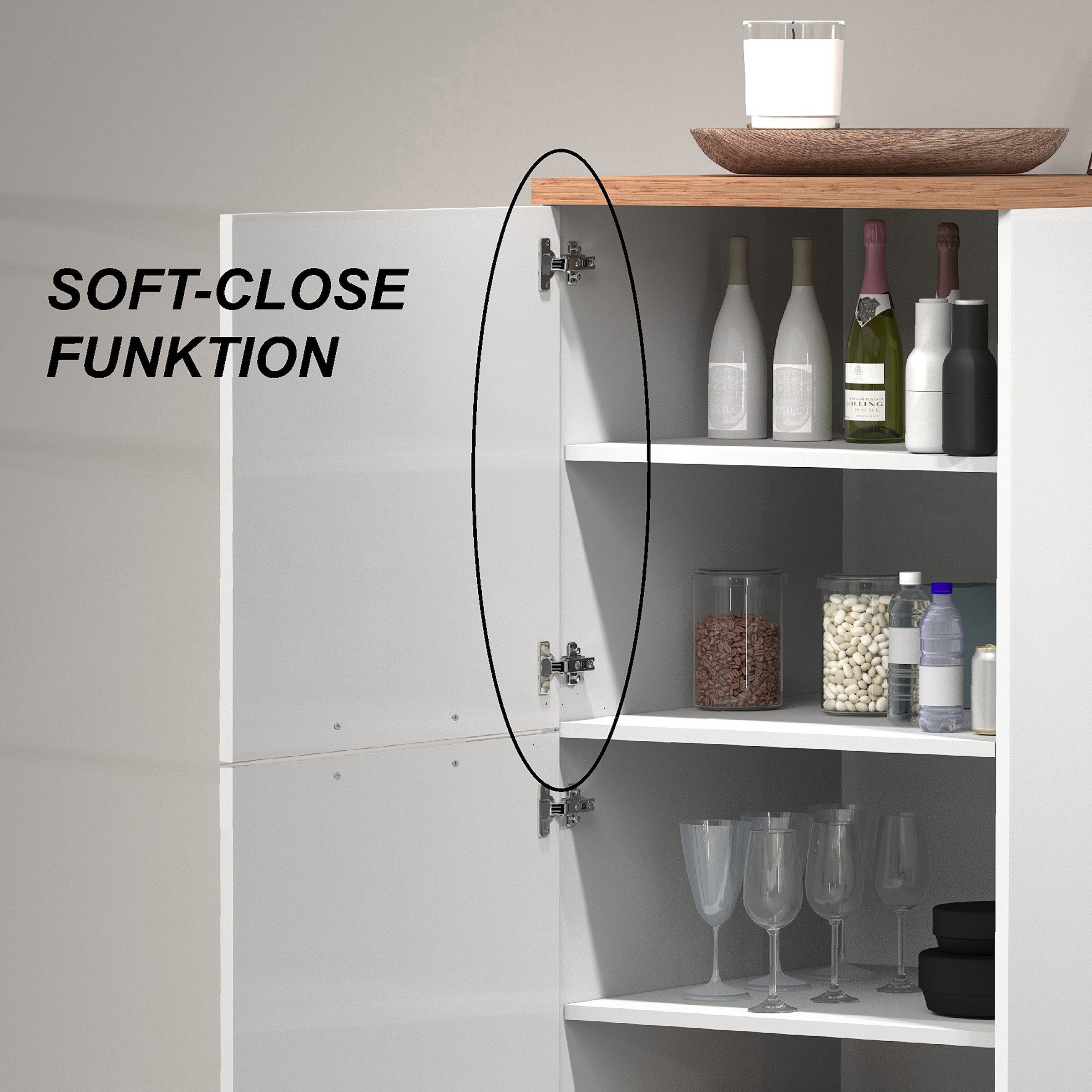 KOCHSTATION Vorratsschrank »KS-Sole,Hauswirtschaftsschrank,Stauschrank,Küchenschrank« Breite/Höhe 60/165 cm, 5 Fächer