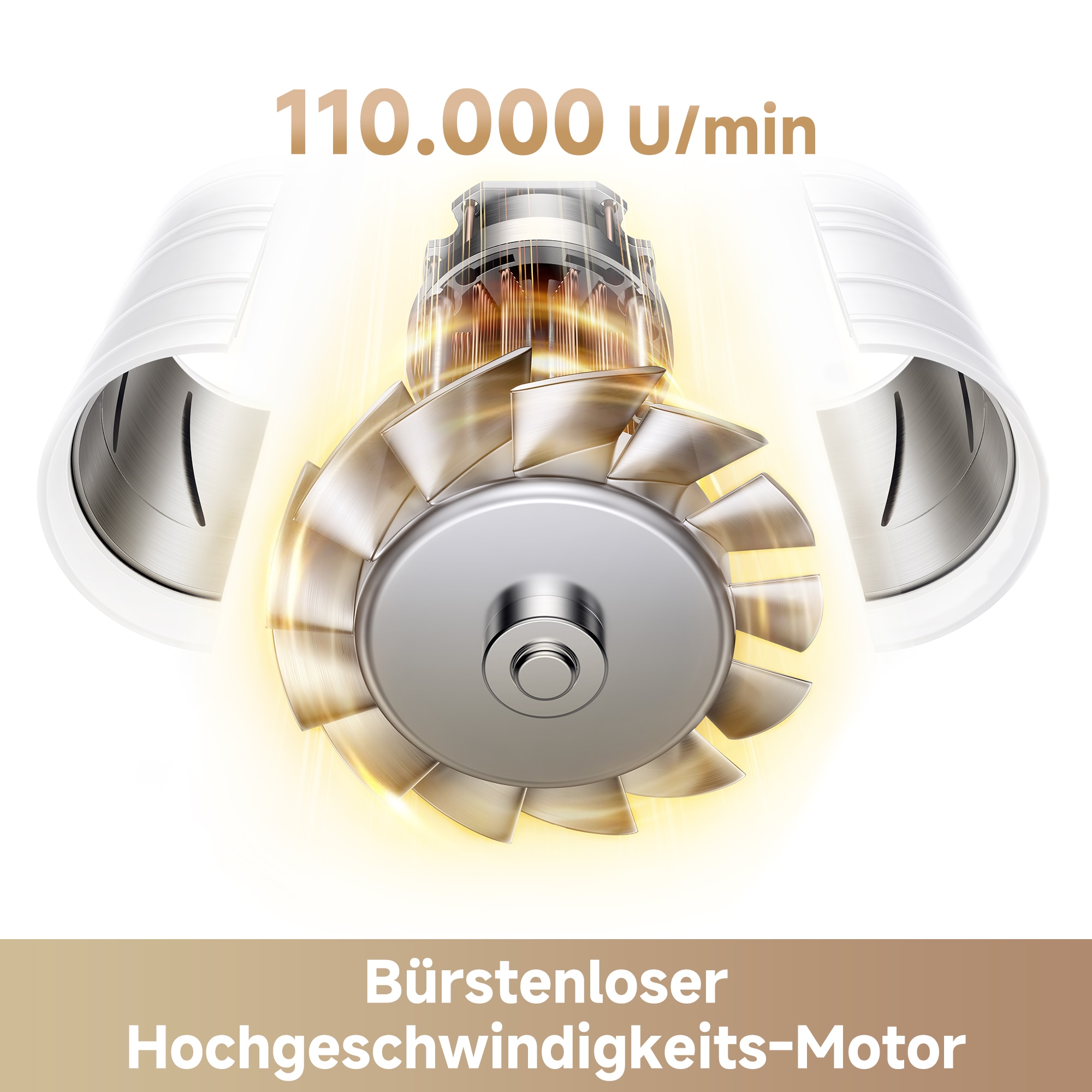 Mova Haartrockner »Mova Turbo High-Speed Hair Dryer«, 1600 W, 200 Mio. negative Ionen, leiser Betrieb (59 dB), nur 330 g Gewicht