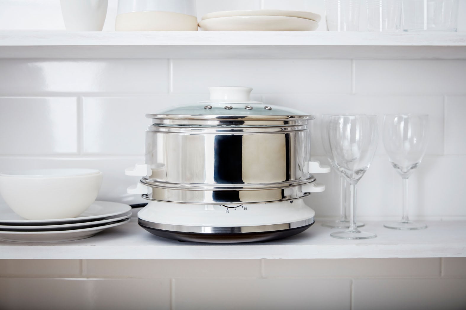 Tefal Dampfgarer »Convenient Series«, 900 W, 2 Edelstahlbehälter, 6 L, Ø 24cm, Timer, Abschaltautomatik, VC1451