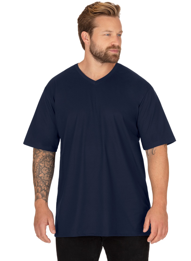 Trigema T-Shirt »TRIGEMA V-Shirt DELUXE Baumwolle«, (1 tlg.)