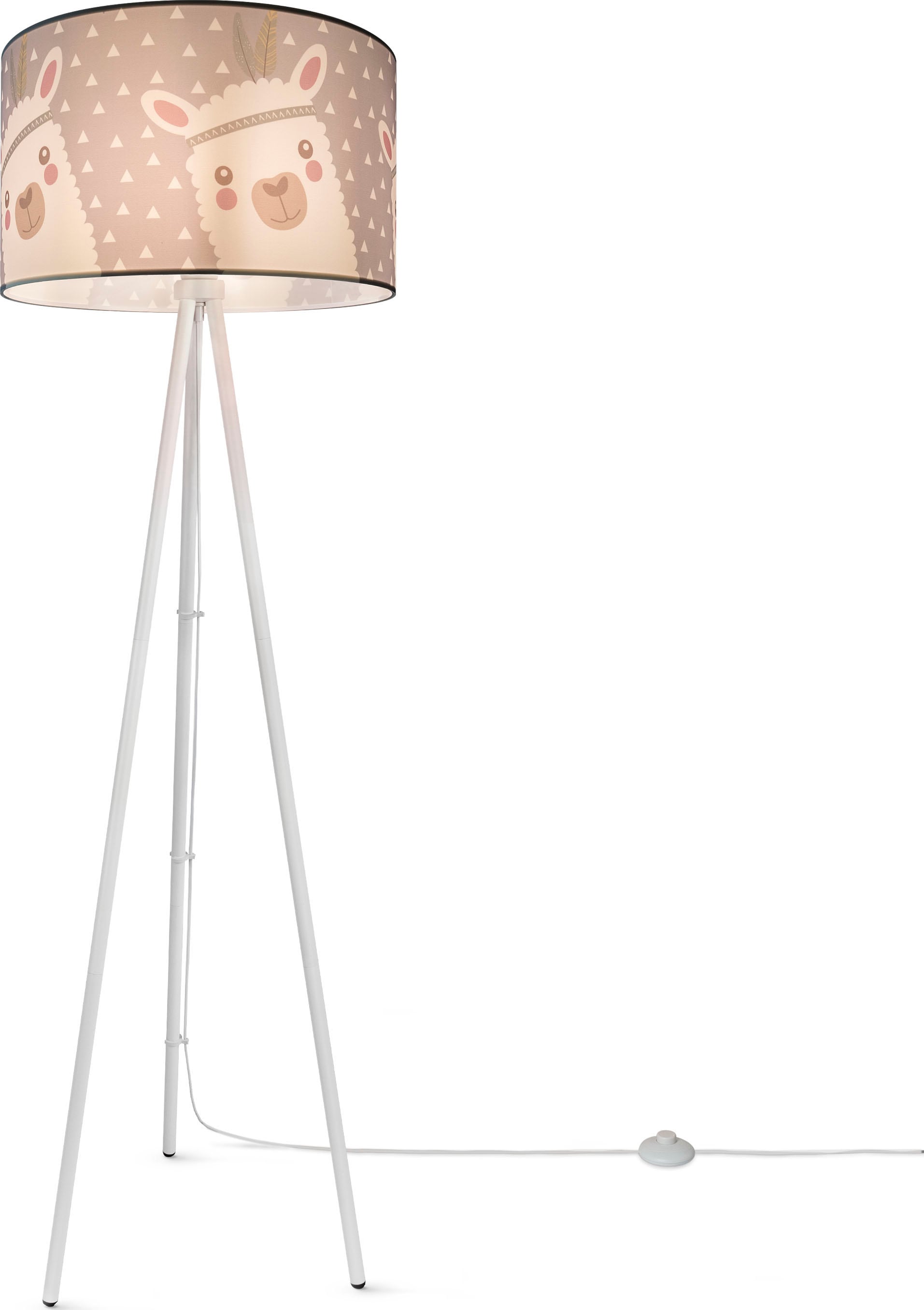 Paco Home Stehlampe »Trina Ela«, Kinderlampe LED Kinderzimmer Lampe Mit Lama-Motiv Stehleuchte E27