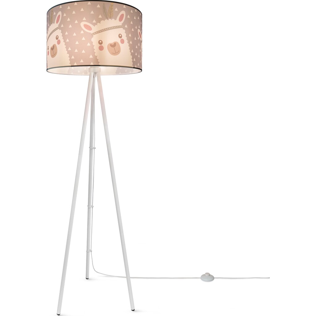 Paco Home Stehlampe »Trina Ela«, Kinderlampe LED Kinderzimmer Lampe Mit Lama-Motiv Stehleuchte E27