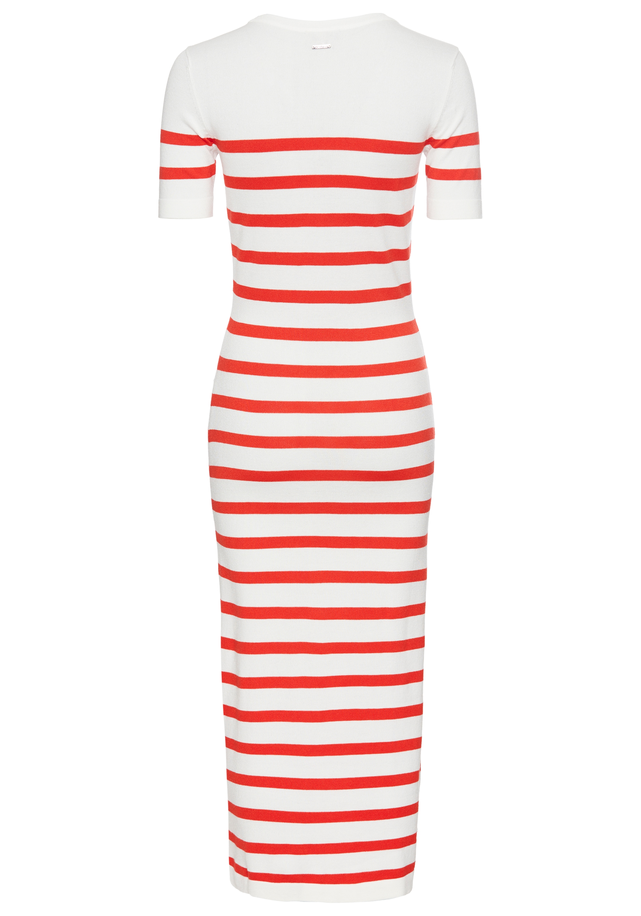 HECHTER PARIS Strickkleid, wadenlang, modern, aus Viskosemischung, Kurzarm
