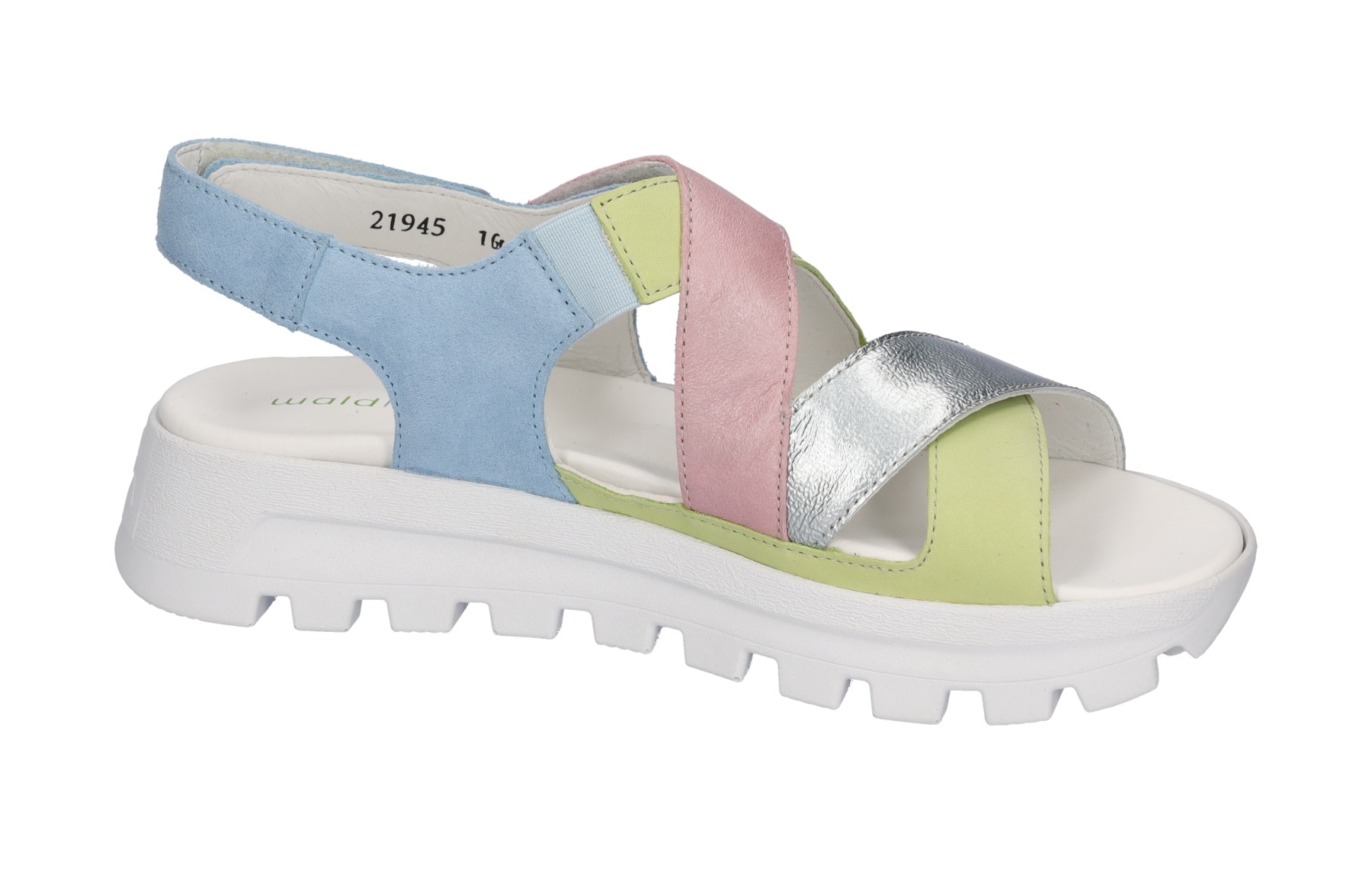 Waldläufer Plateausandale »H-NELE«, Sommerschuh, Klettschuh, Sandalette in Komfortweite H (= sehr weit)