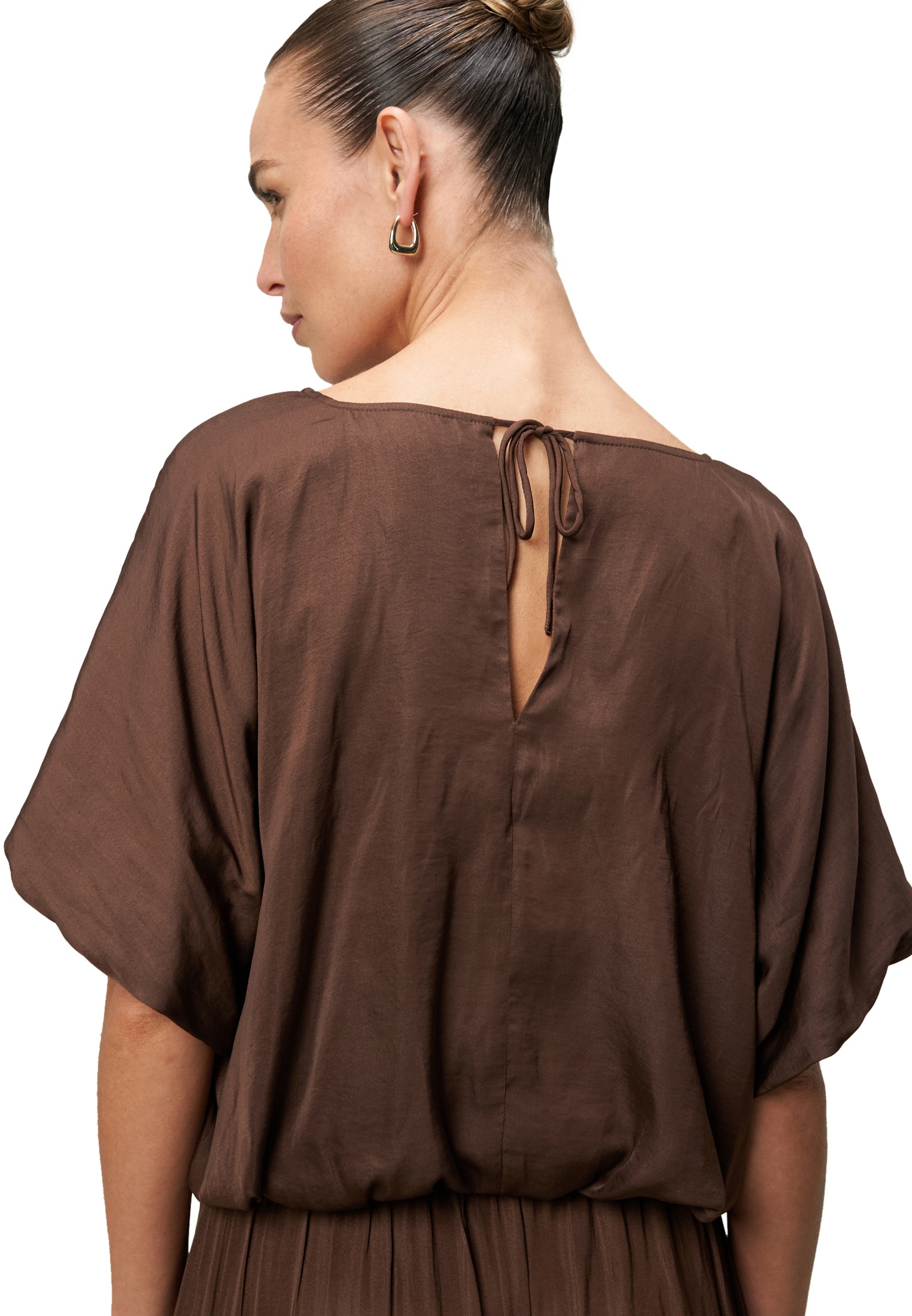 Zero Satinbluse »Satinbluse mit Ballonärmeln«