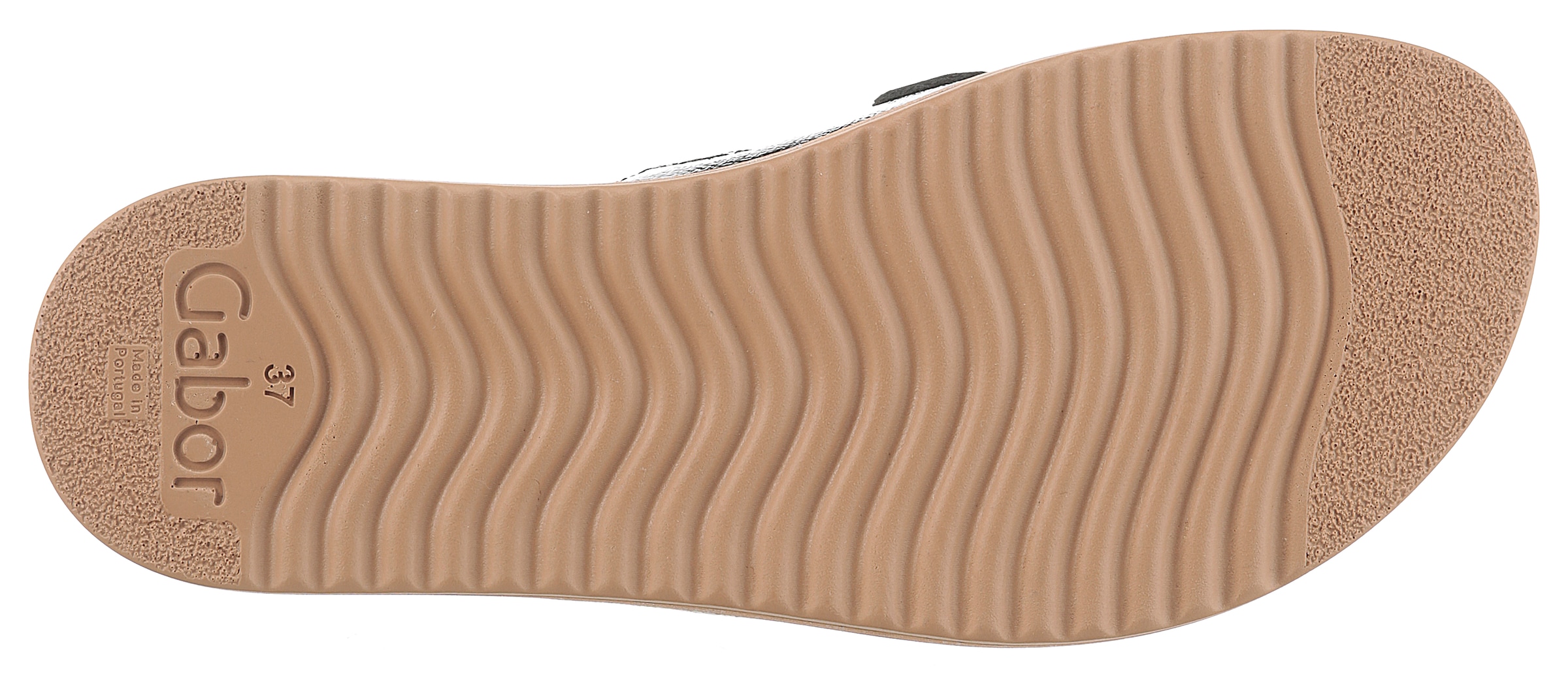 Gabor Pantolette, Plateau, Sommerschuh, Schlupfschuh mit bezogener Zierkette