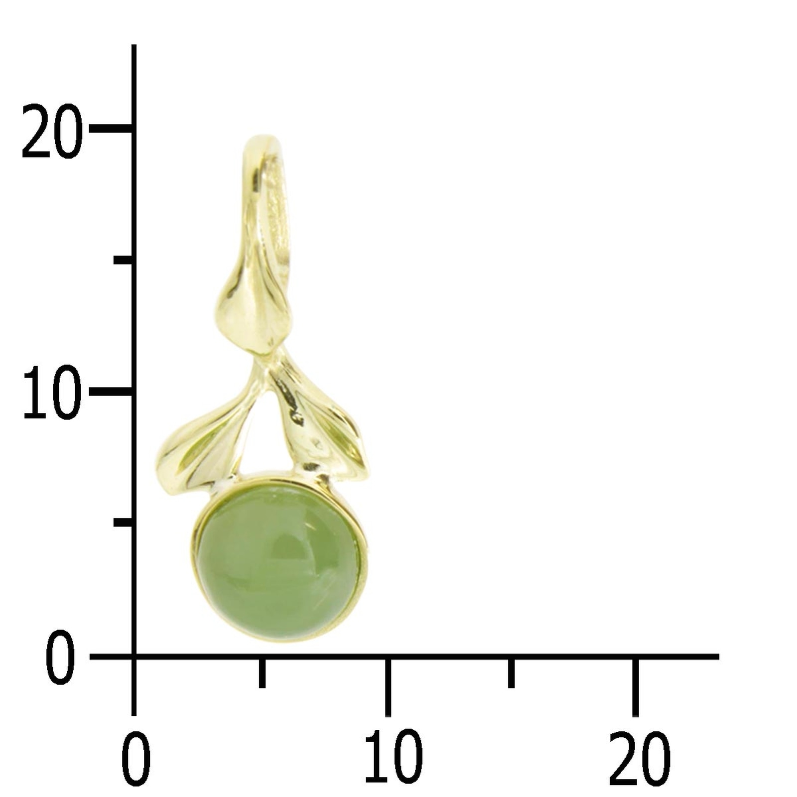 OSTSEE-SCHMUCK Kettenanhänger »- Blüte - Gold 333/000 - Jade«
