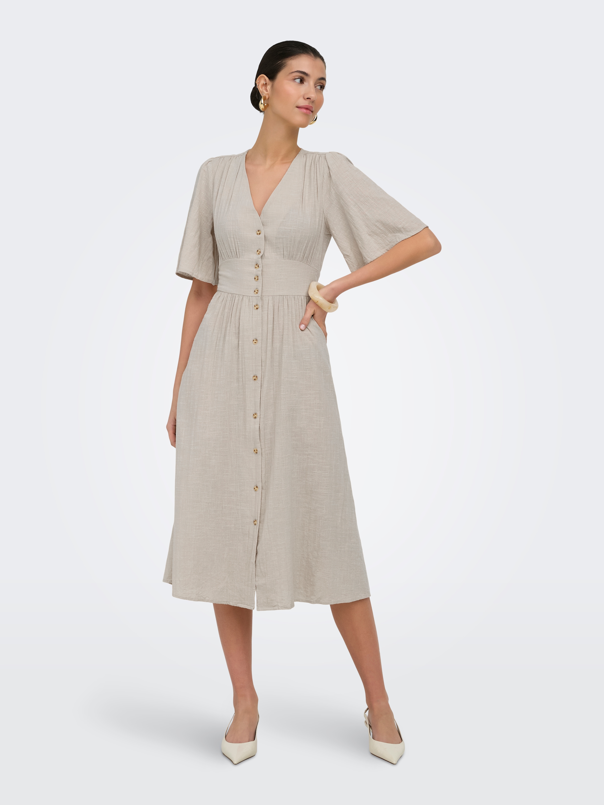 ONLY Sommerkleid »ONLTIZANA 2/4 MIDI DRESS WVN NOOS«