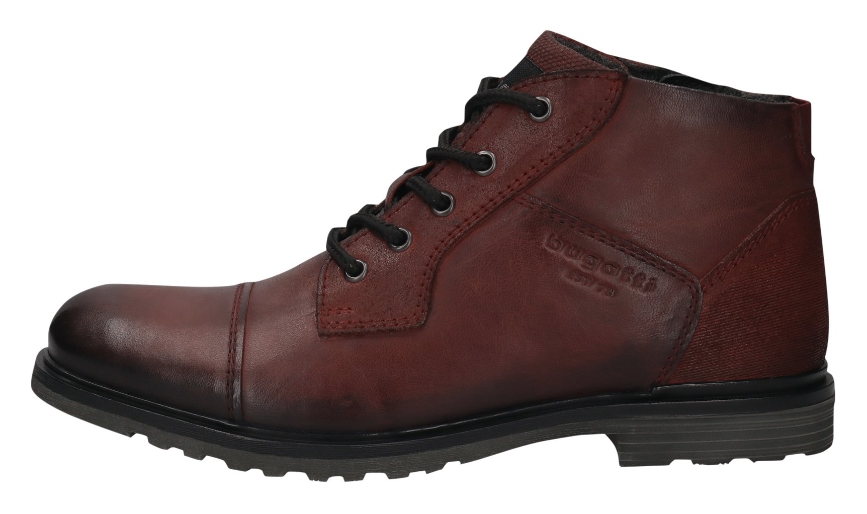 bugatti Schnürboots  Boots, Herrenschuh, Stiefelette mit seitlichem Logo-Branding