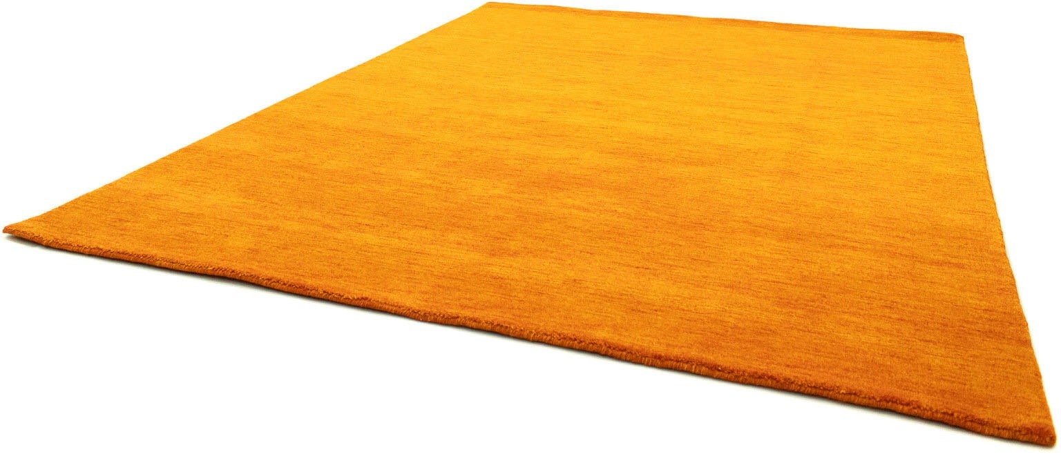 morgenland Wollteppich »Uni - Gabbeh Teppich - Softy«, rechteckig, 1,6 mm Höhe, Gabbeh Optik, Uni Farben, reine Wolle, sehr weicher Flor, Wohnzimmer