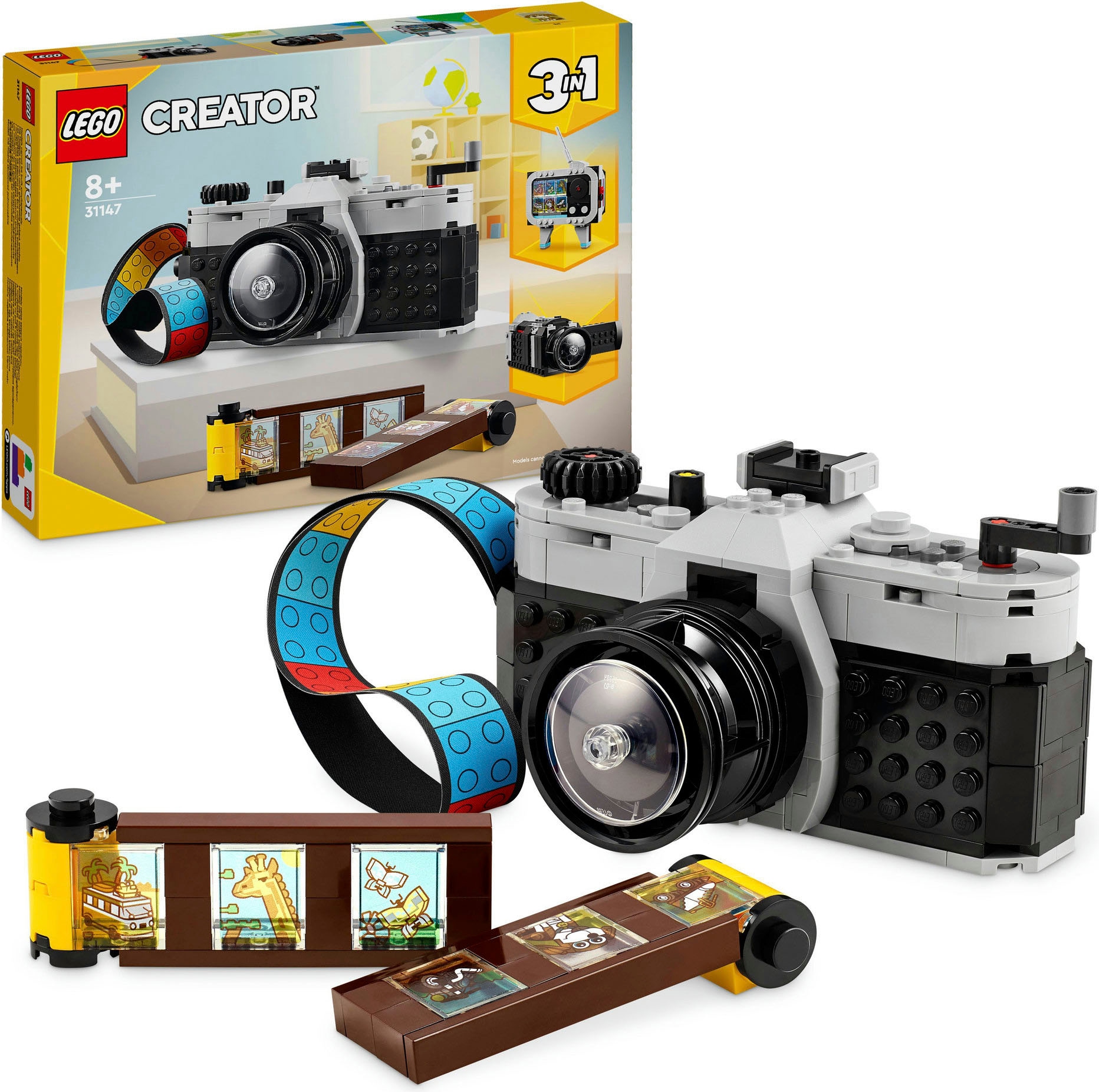 Konstruktionsspielsteine »Retro Kamera (31147), LEGO Creator 3in1«, (261 St.), Made in...